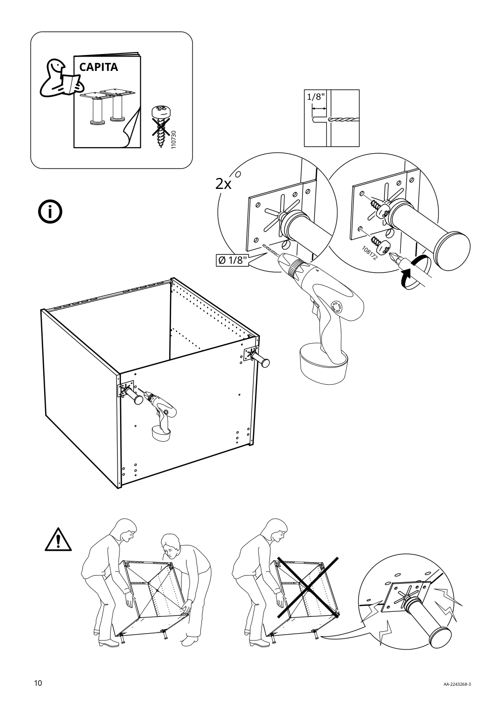 Assembly instructions for IKEA Sektion base cabinet for oven white | Page 10 - IKEA SEKTION base cabinet for oven 693.889.42