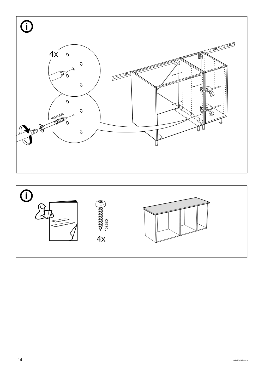 Assembly instructions for IKEA Sektion base cabinet for oven white | Page 14 - IKEA SEKTION base cabinet for oven 693.889.42