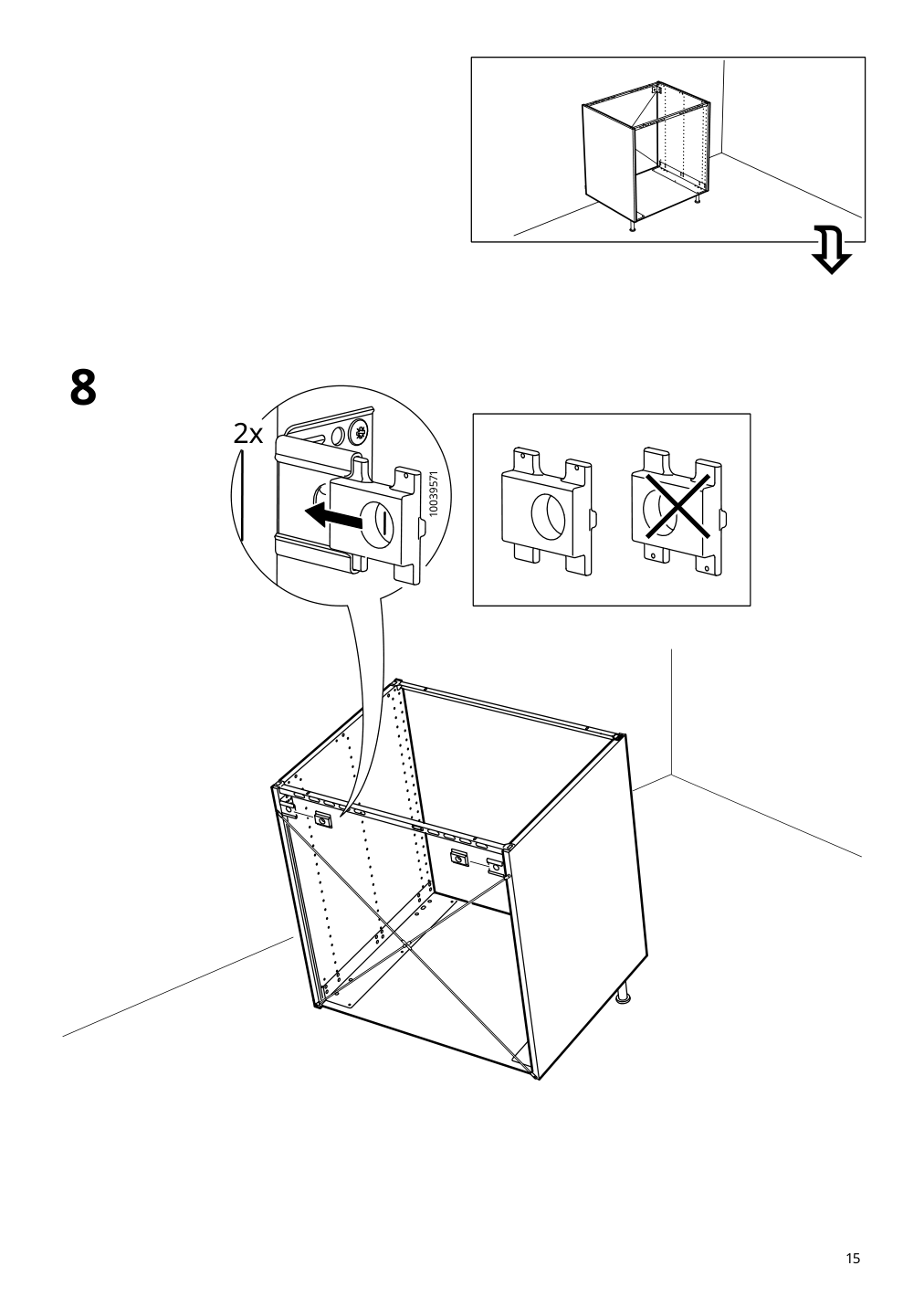 Assembly instructions for IKEA Sektion base cabinet for oven white | Page 15 - IKEA SEKTION base cabinet for oven 693.889.42