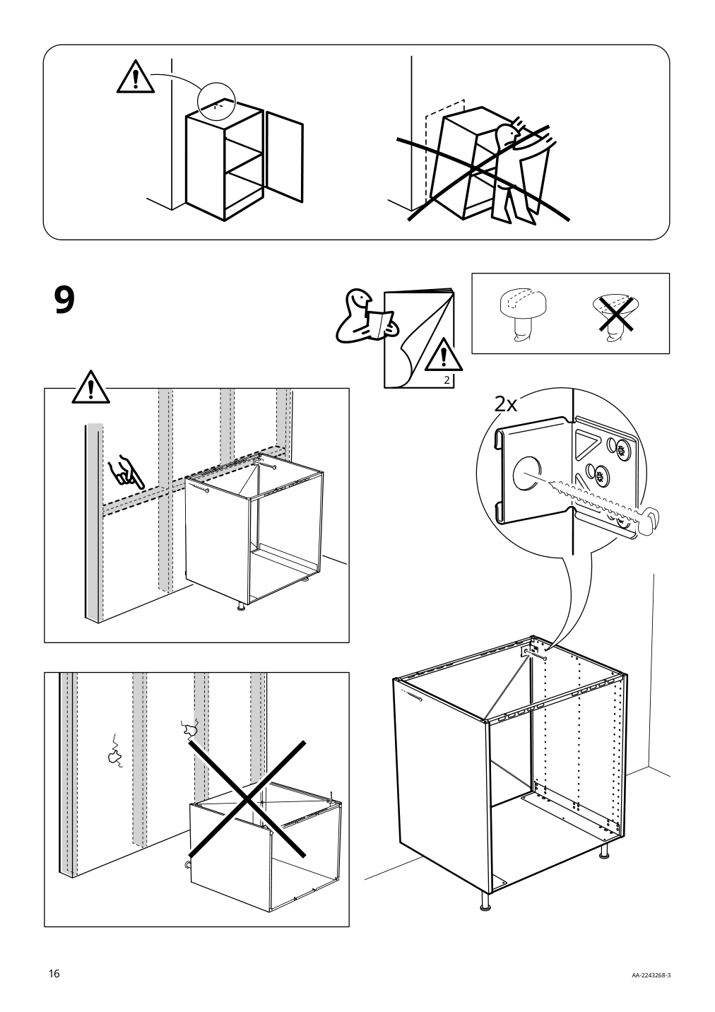 Assembly instructions for IKEA Sektion base cabinet for oven white | Page 16 - IKEA SEKTION base cabinet for oven 693.889.42