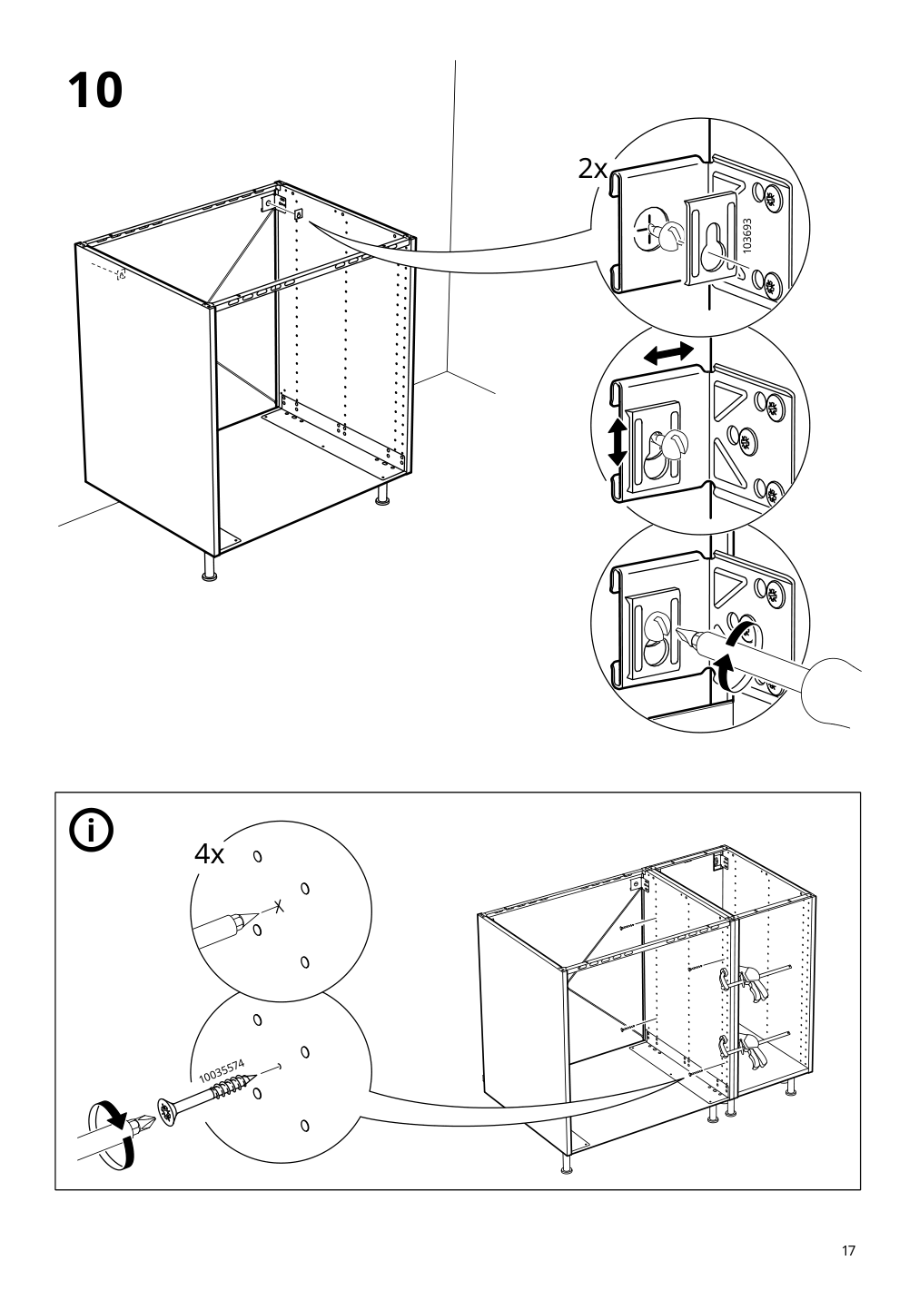 Assembly instructions for IKEA Sektion base cabinet for oven white | Page 17 - IKEA SEKTION base cabinet for oven 693.889.42