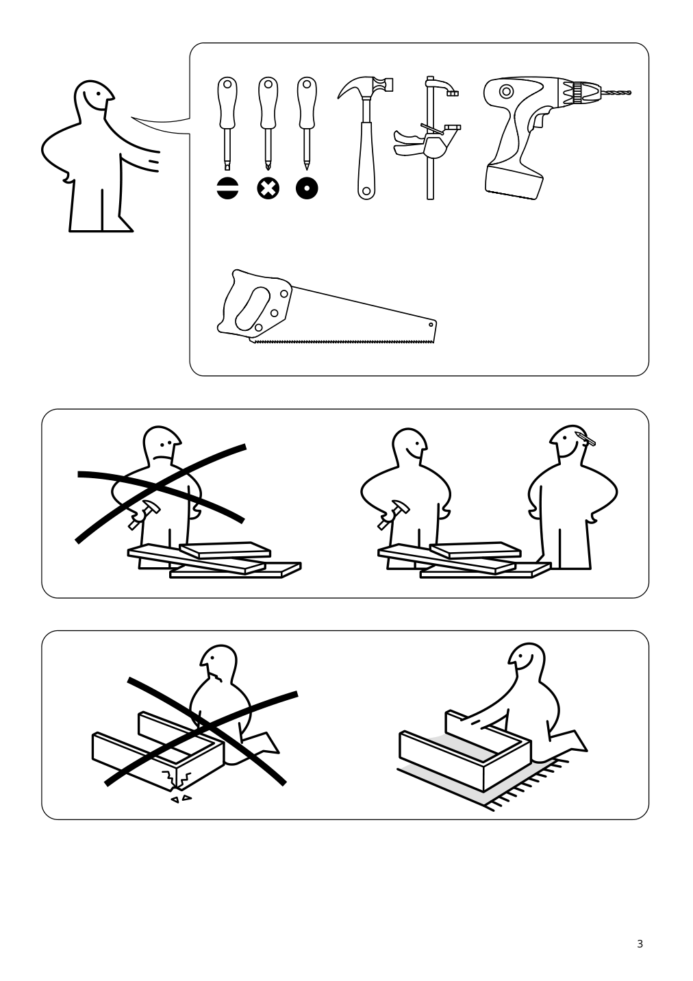 Assembly instructions for IKEA Sektion base cabinet for oven white | Page 3 - IKEA SEKTION base cabinet for oven 693.889.42