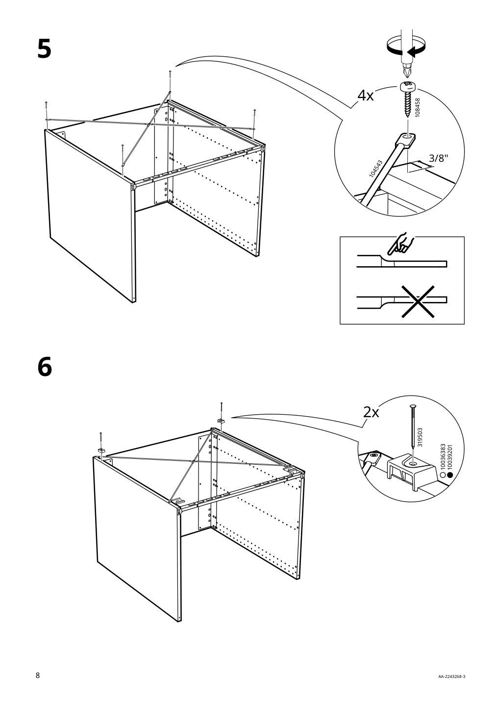 Assembly instructions for IKEA Sektion base cabinet for oven white | Page 8 - IKEA SEKTION base cabinet for oven 693.889.42