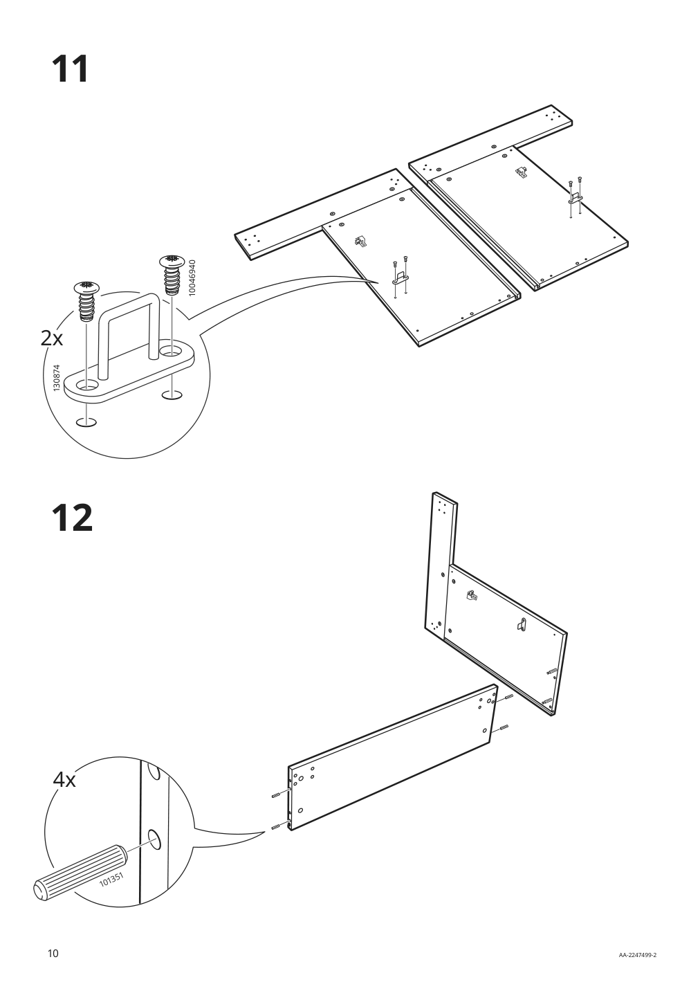 Assembly instructions for IKEA Sektion base cabinet frame adapted for wheelchairs white | Page 10 - IKEA SEKTION base cabinet frame 304.508.45