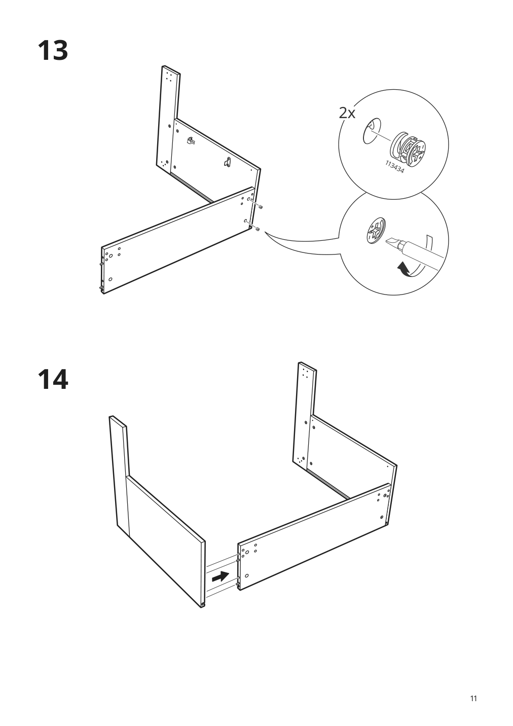 Assembly instructions for IKEA Sektion base cabinet frame adapted for wheelchairs white | Page 11 - IKEA SEKTION base cabinet frame 304.508.45