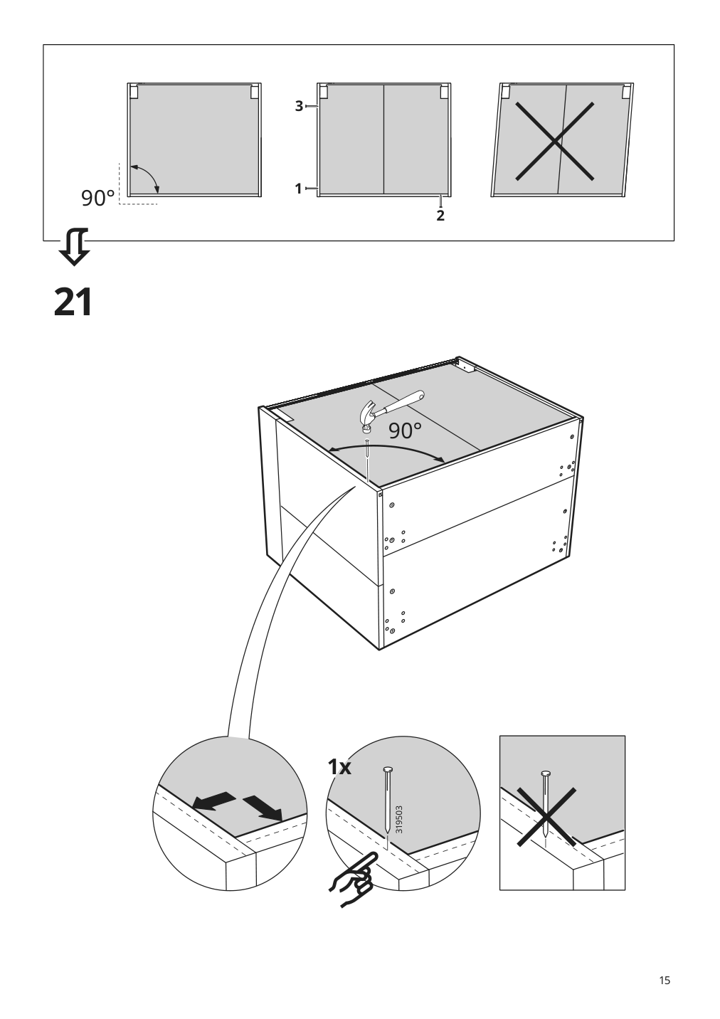 Assembly instructions for IKEA Sektion base cabinet frame adapted for wheelchairs white | Page 15 - IKEA SEKTION base cabinet frame 304.508.45