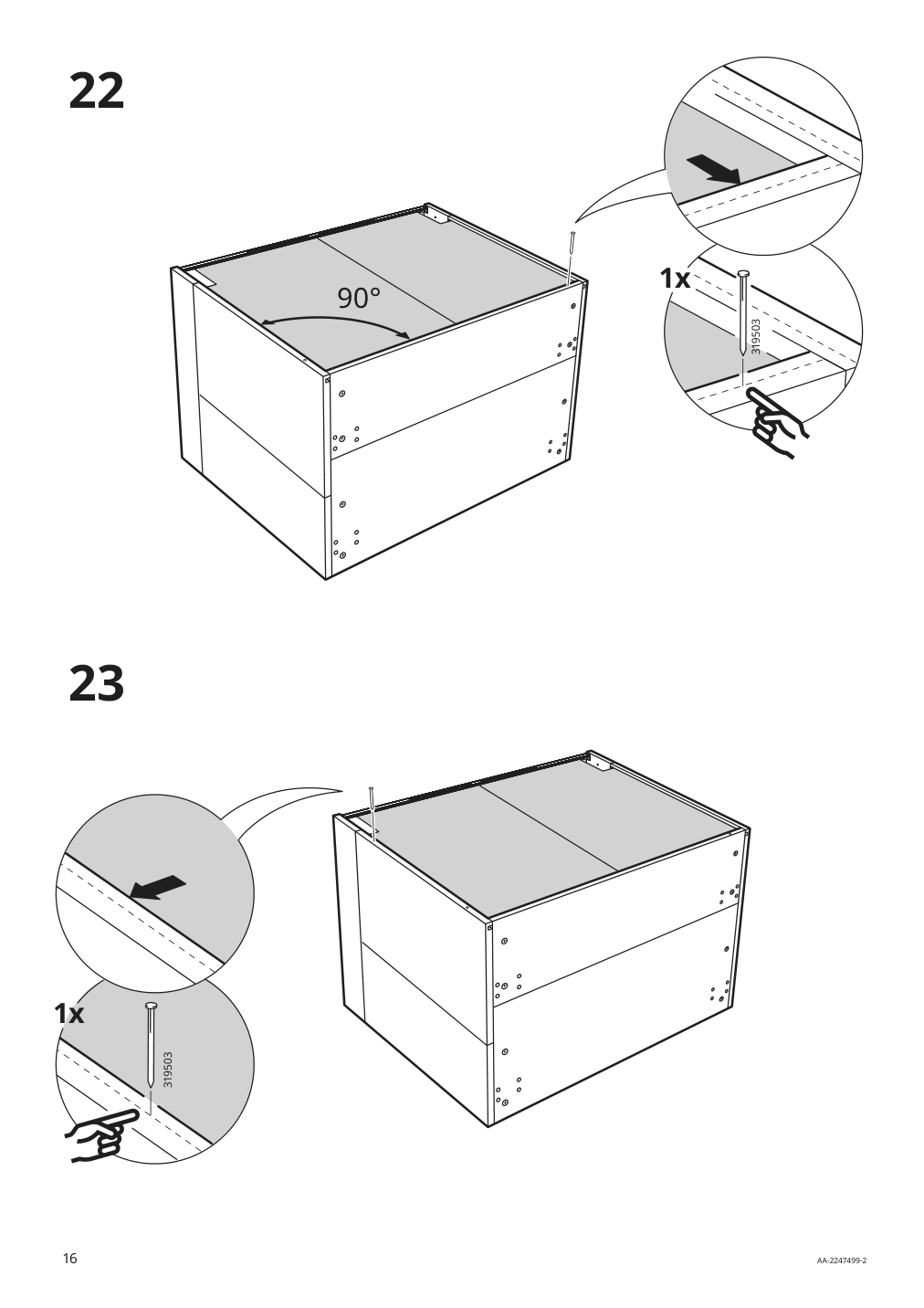 Assembly instructions for IKEA Sektion base cabinet frame adapted for wheelchairs white | Page 16 - IKEA SEKTION base cabinet frame 304.508.45