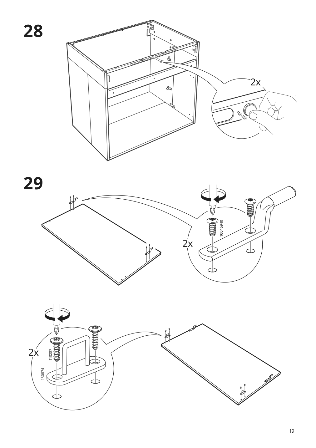 Assembly instructions for IKEA Sektion base cabinet frame adapted for wheelchairs white | Page 19 - IKEA SEKTION base cabinet frame 304.508.45