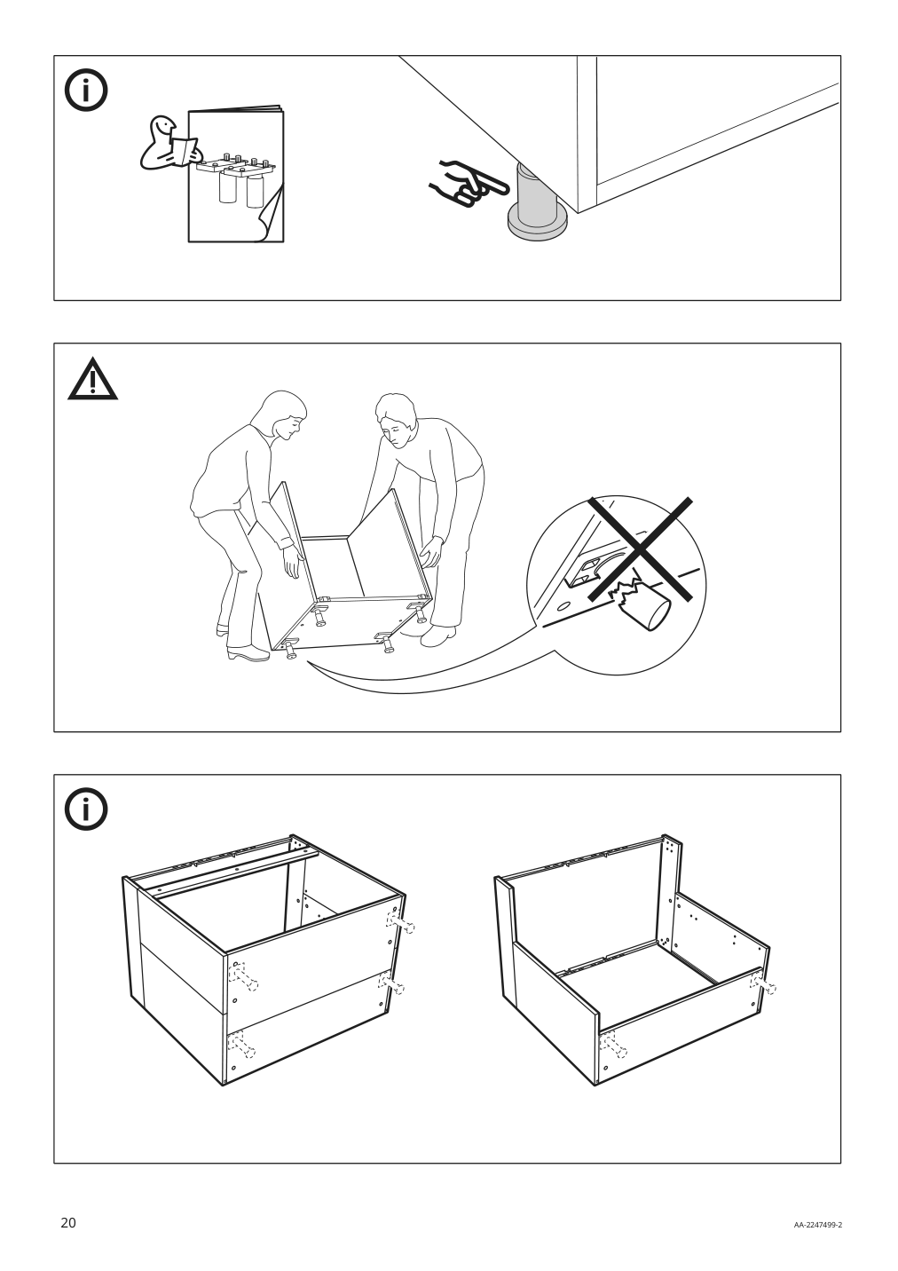 Assembly instructions for IKEA Sektion base cabinet frame adapted for wheelchairs white | Page 20 - IKEA SEKTION base cabinet frame 304.508.45