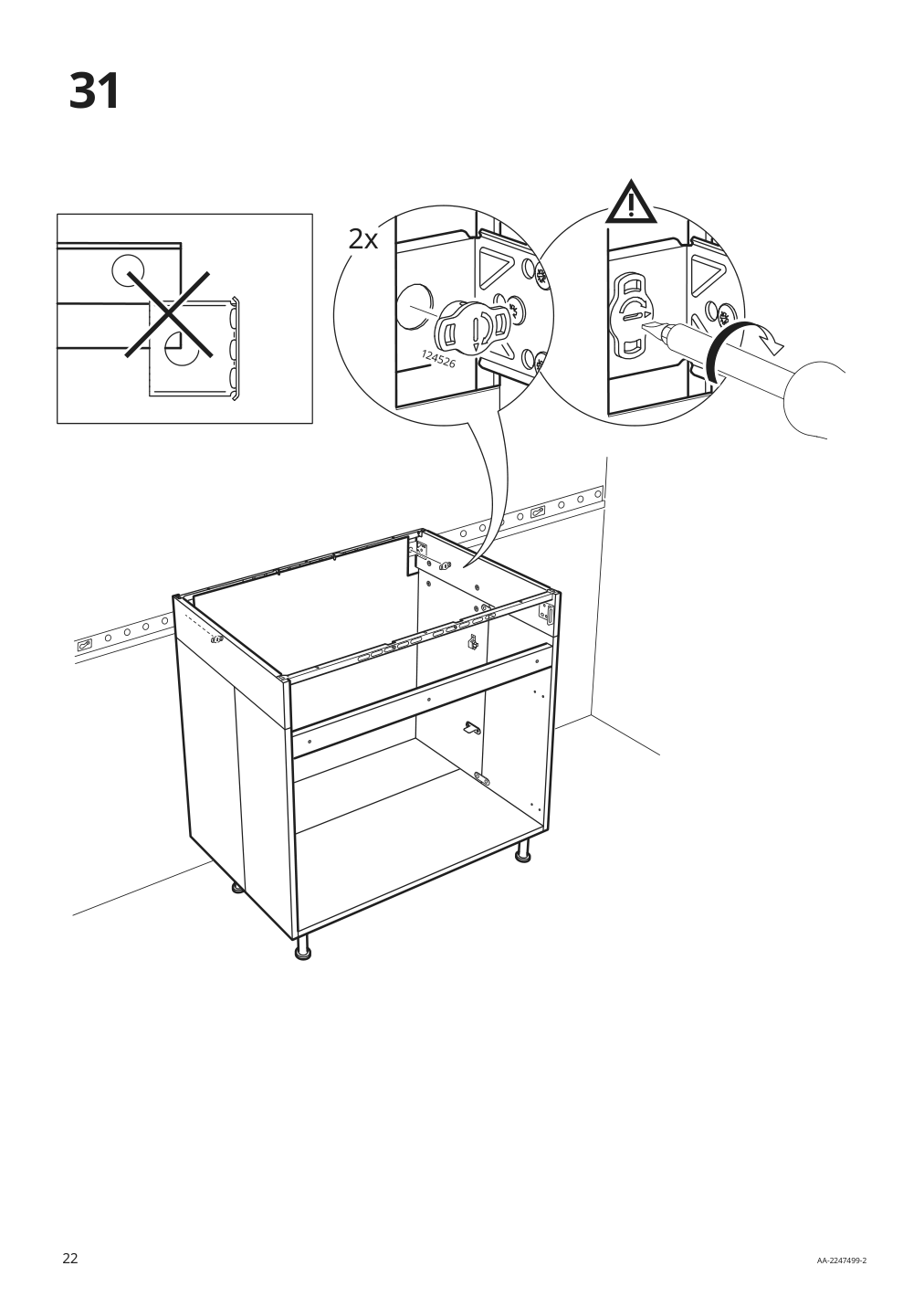 Assembly instructions for IKEA Sektion base cabinet frame adapted for wheelchairs white | Page 22 - IKEA SEKTION base cabinet frame 304.508.45