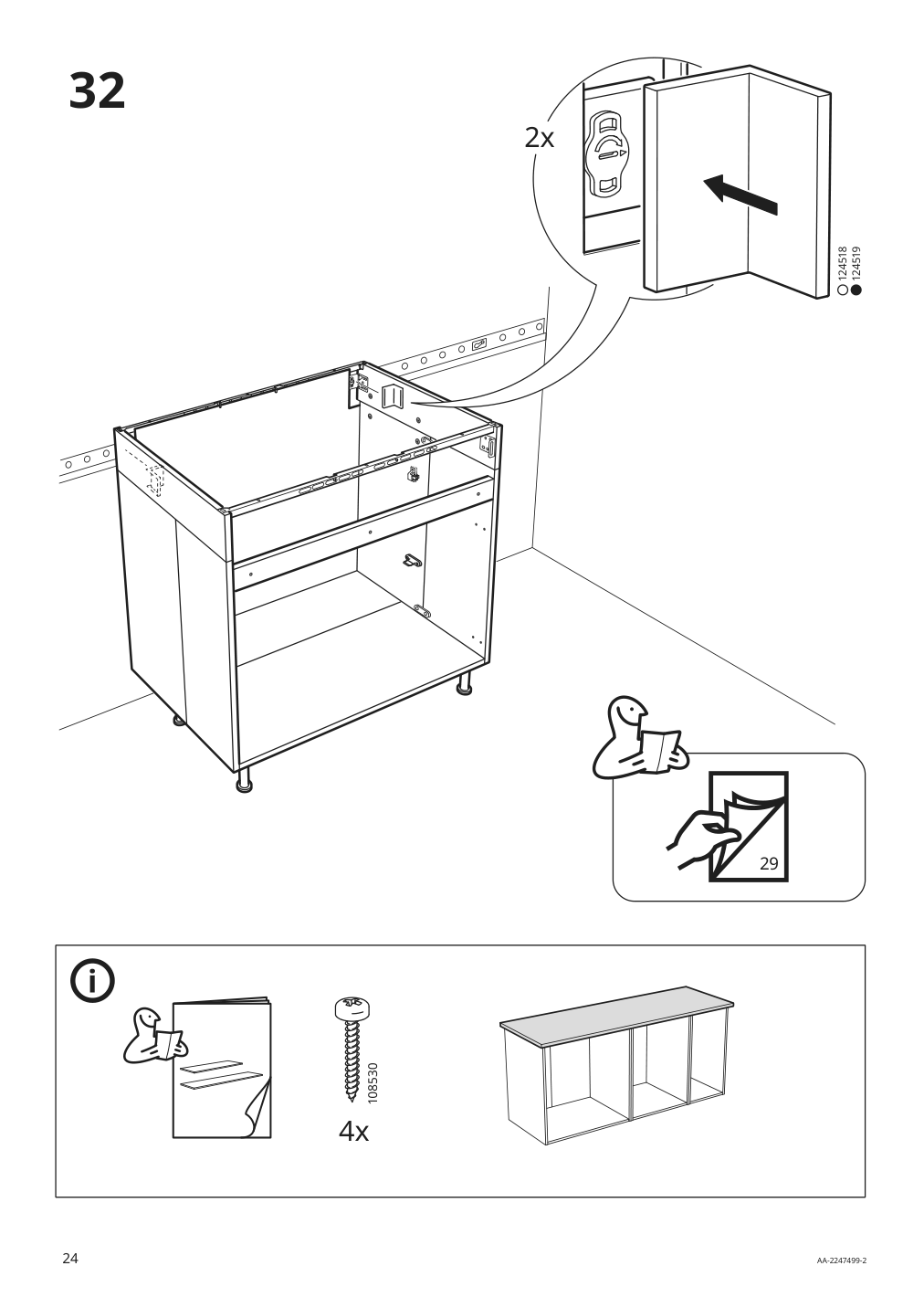 Assembly instructions for IKEA Sektion base cabinet frame adapted for wheelchairs white | Page 24 - IKEA SEKTION base cabinet frame 304.508.45