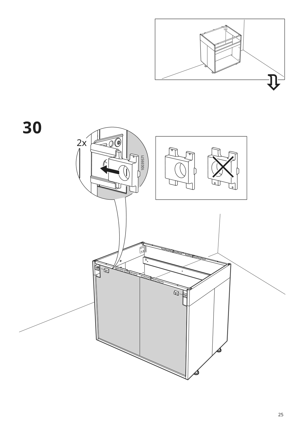 Assembly instructions for IKEA Sektion base cabinet frame adapted for wheelchairs white | Page 25 - IKEA SEKTION base cabinet frame 304.508.45