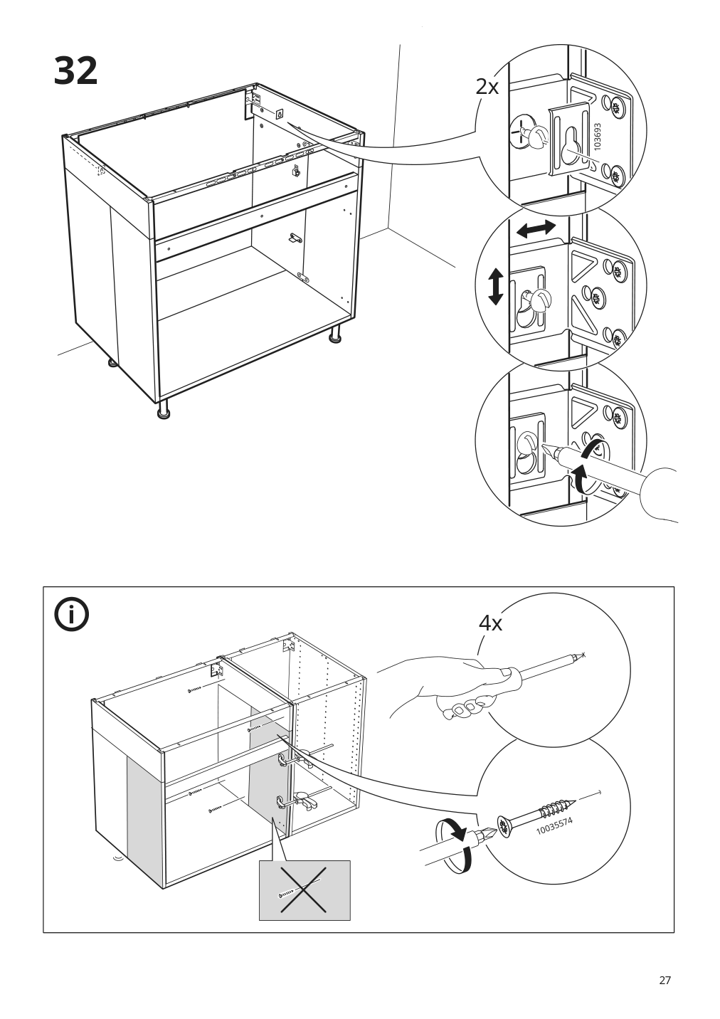 Assembly instructions for IKEA Sektion base cabinet frame adapted for wheelchairs white | Page 27 - IKEA SEKTION base cabinet frame 304.508.45