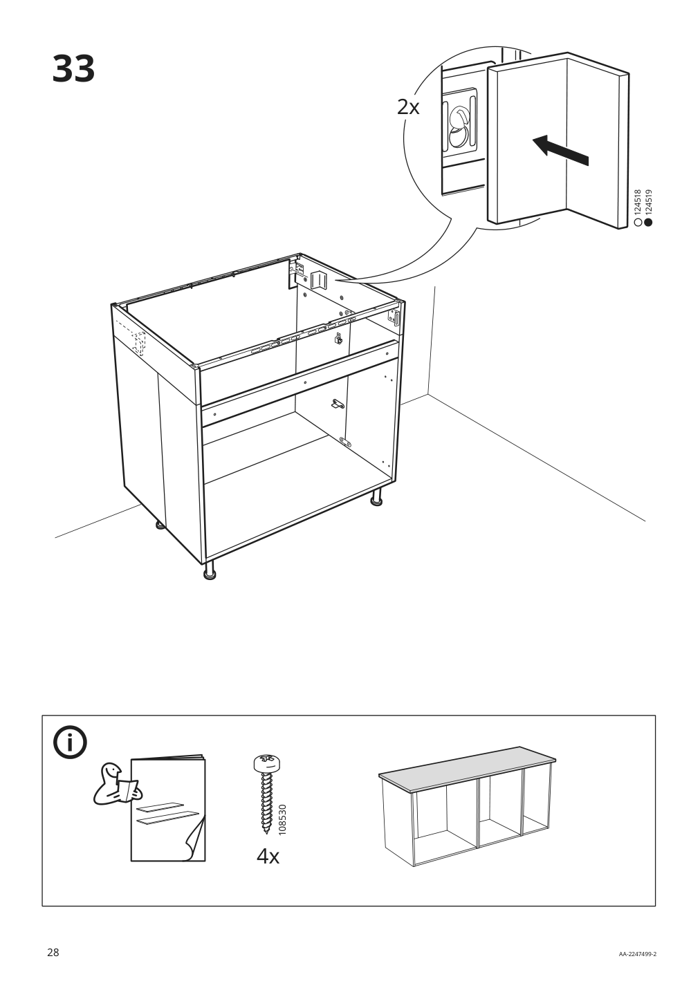 Assembly instructions for IKEA Sektion base cabinet frame adapted for wheelchairs white | Page 28 - IKEA SEKTION base cabinet frame 304.508.45