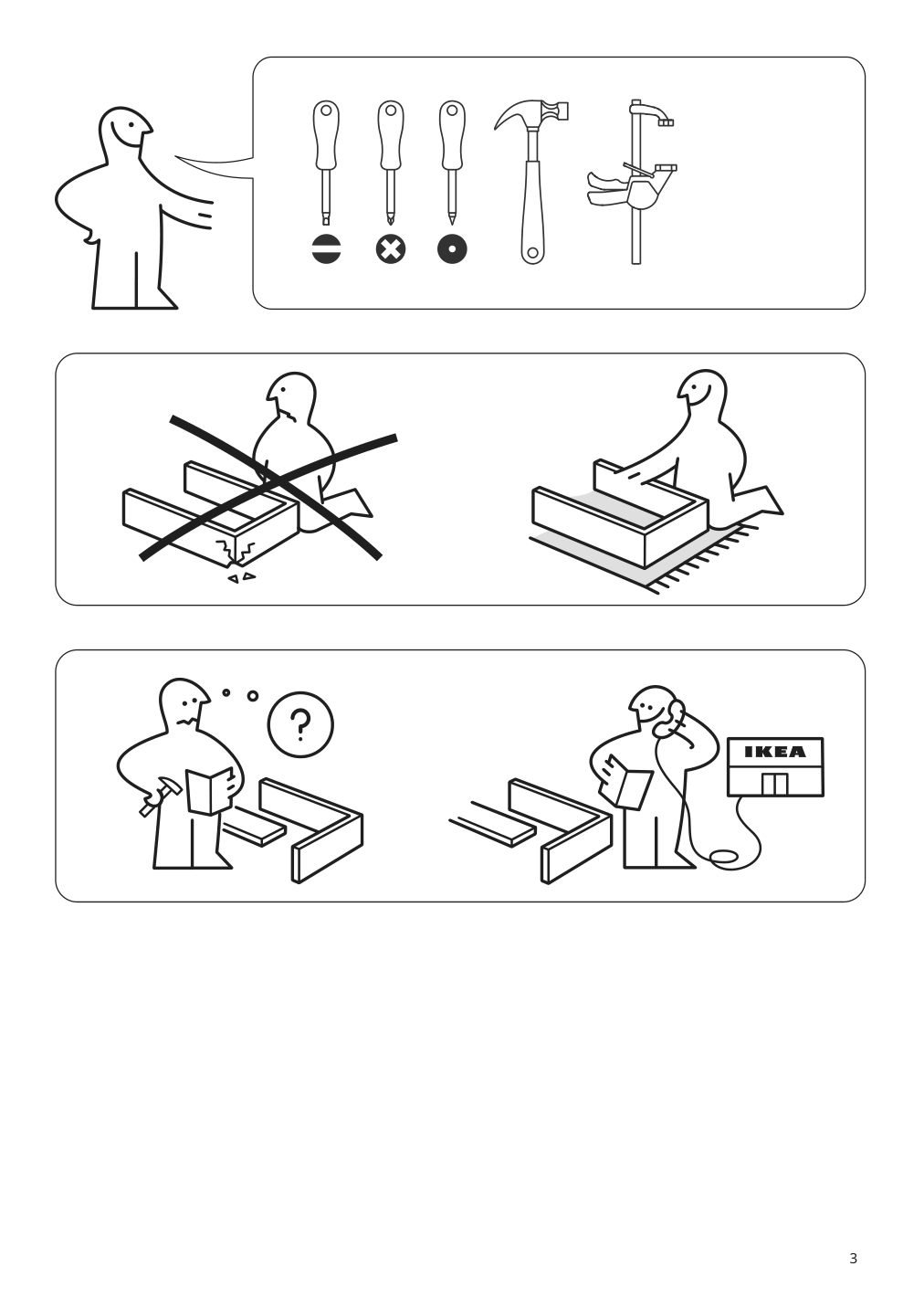 Assembly instructions for IKEA Sektion base cabinet frame adapted for wheelchairs white | Page 3 - IKEA SEKTION base cabinet frame 304.508.45