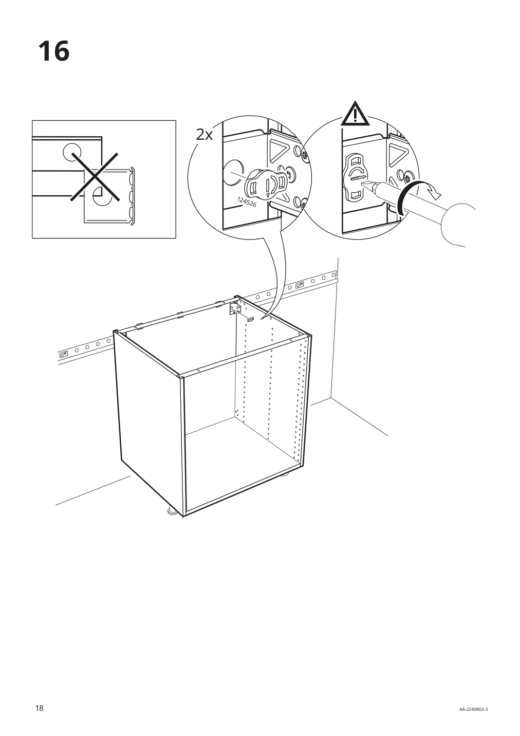 Assembly instructions for IKEA Sektion base cabinet frame white | Page 18 - IKEA SEKTION base cabinet for sink + 2 doors 994.578.49