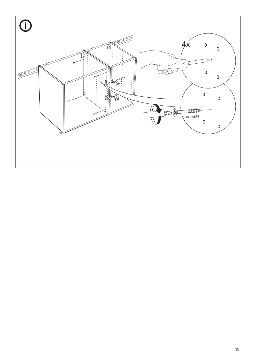 Assembly instructions for IKEA Sektion base cabinet frame white | Page 19 - IKEA SEKTION base cabinet with wire baskets 494.681.43