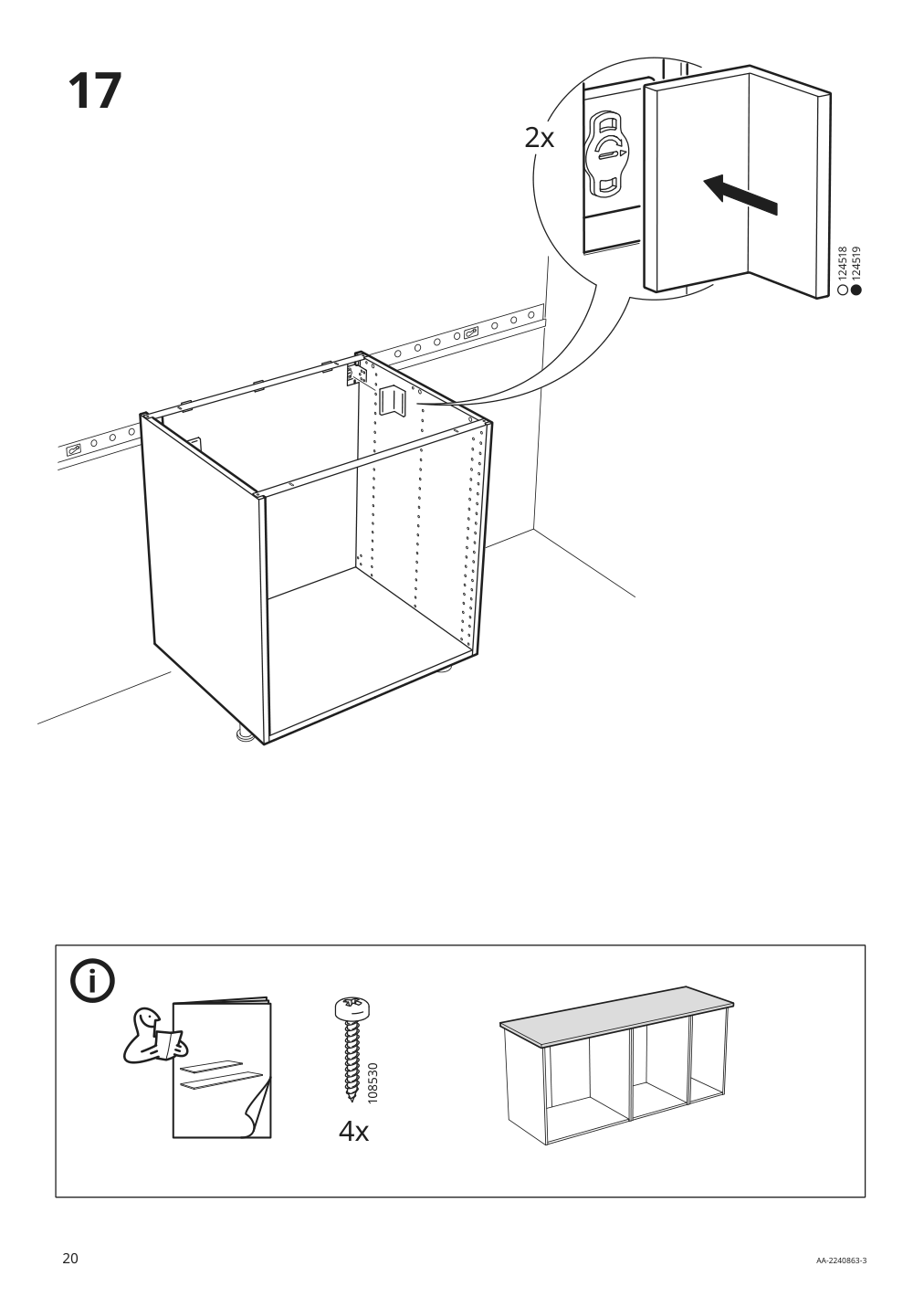 Assembly instructions for IKEA Sektion base cabinet frame white | Page 20 - IKEA SEKTION base cabinet/p-out storage/2 drawer 191.591.13