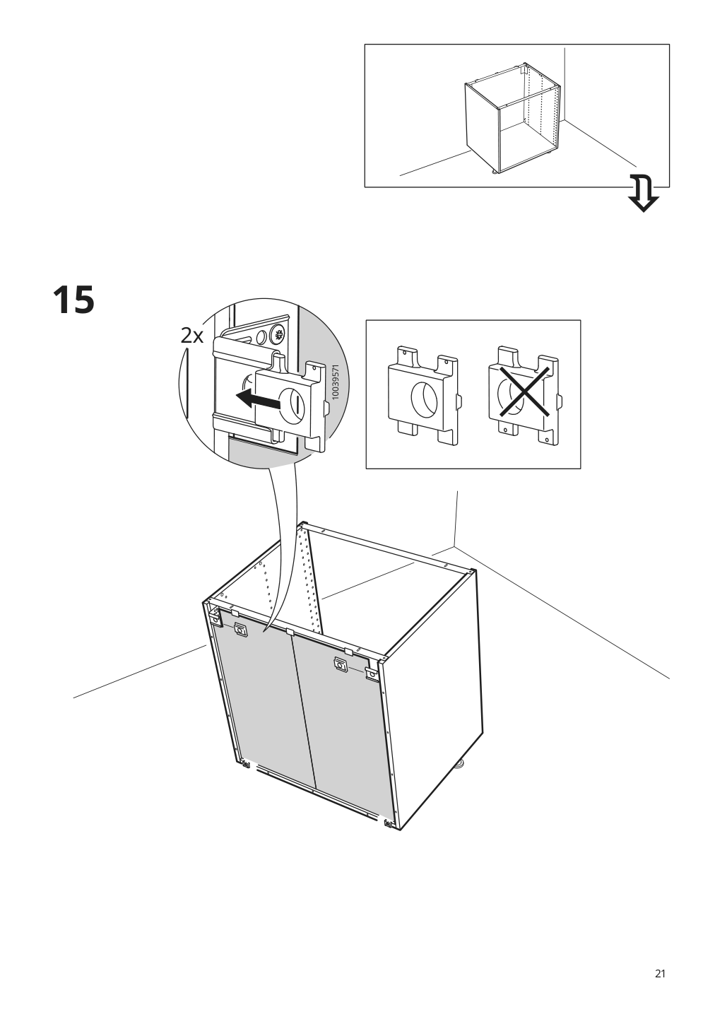 Assembly instructions for IKEA Sektion base cabinet frame white | Page 21 - IKEA SEKTION base cabinet with wire baskets 494.681.43