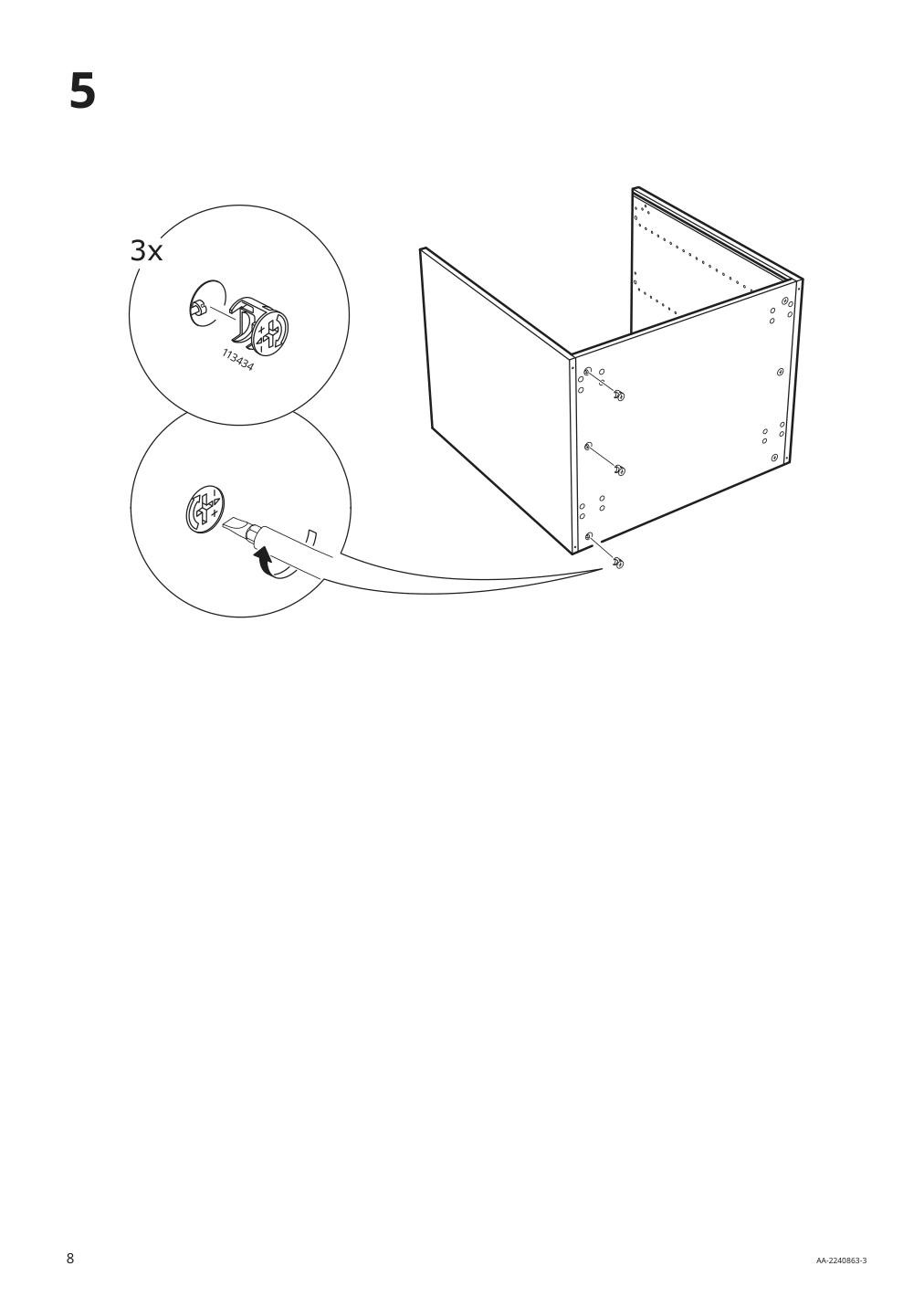 Assembly instructions for IKEA Sektion base cabinet frame white | Page 8 - IKEA SEKTION base cabinet with wire baskets 494.681.43