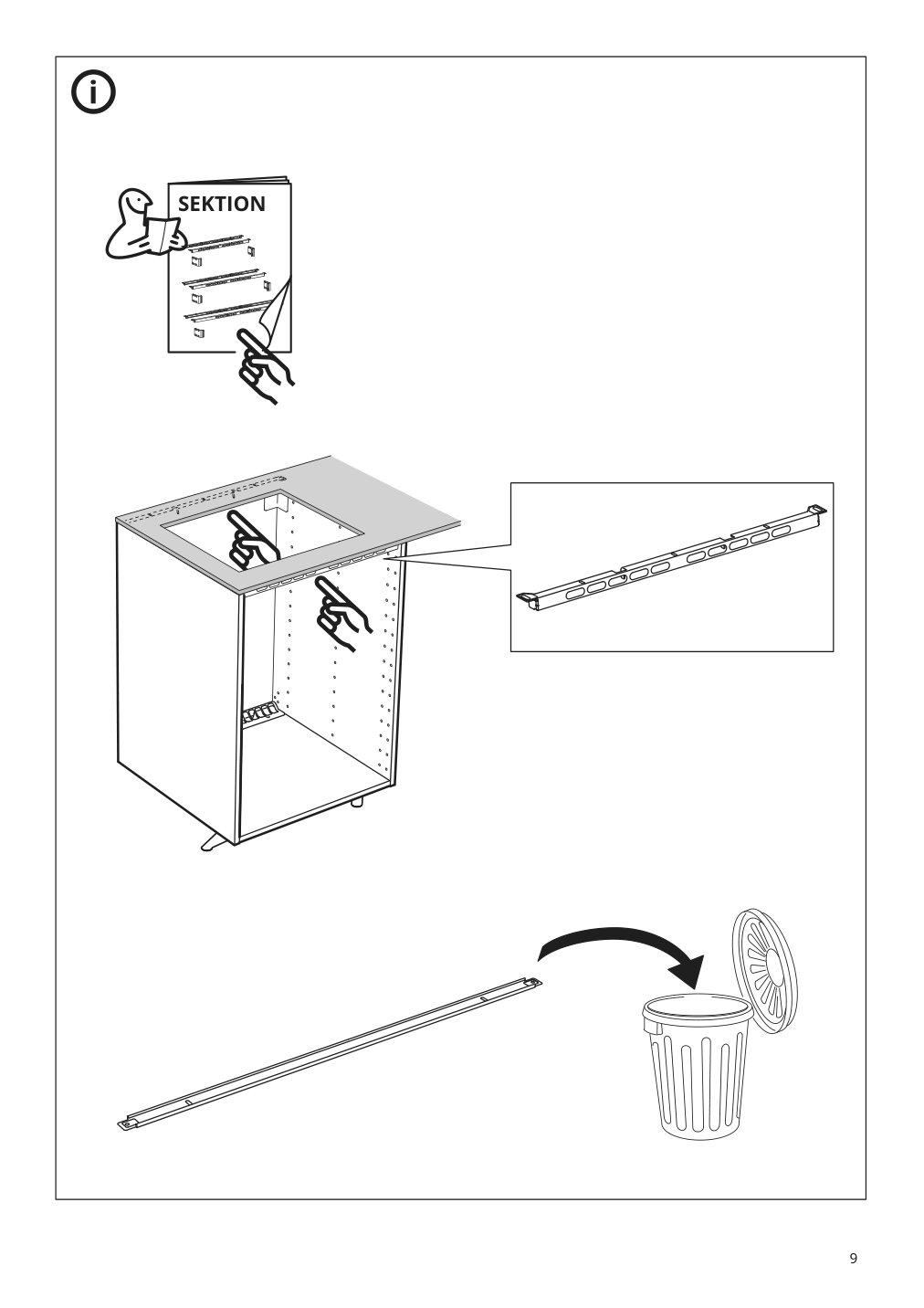 Assembly instructions for IKEA Sektion base cabinet frame white | Page 9 - IKEA SEKTION base cabinet for sink + 2 doors 894.524.75