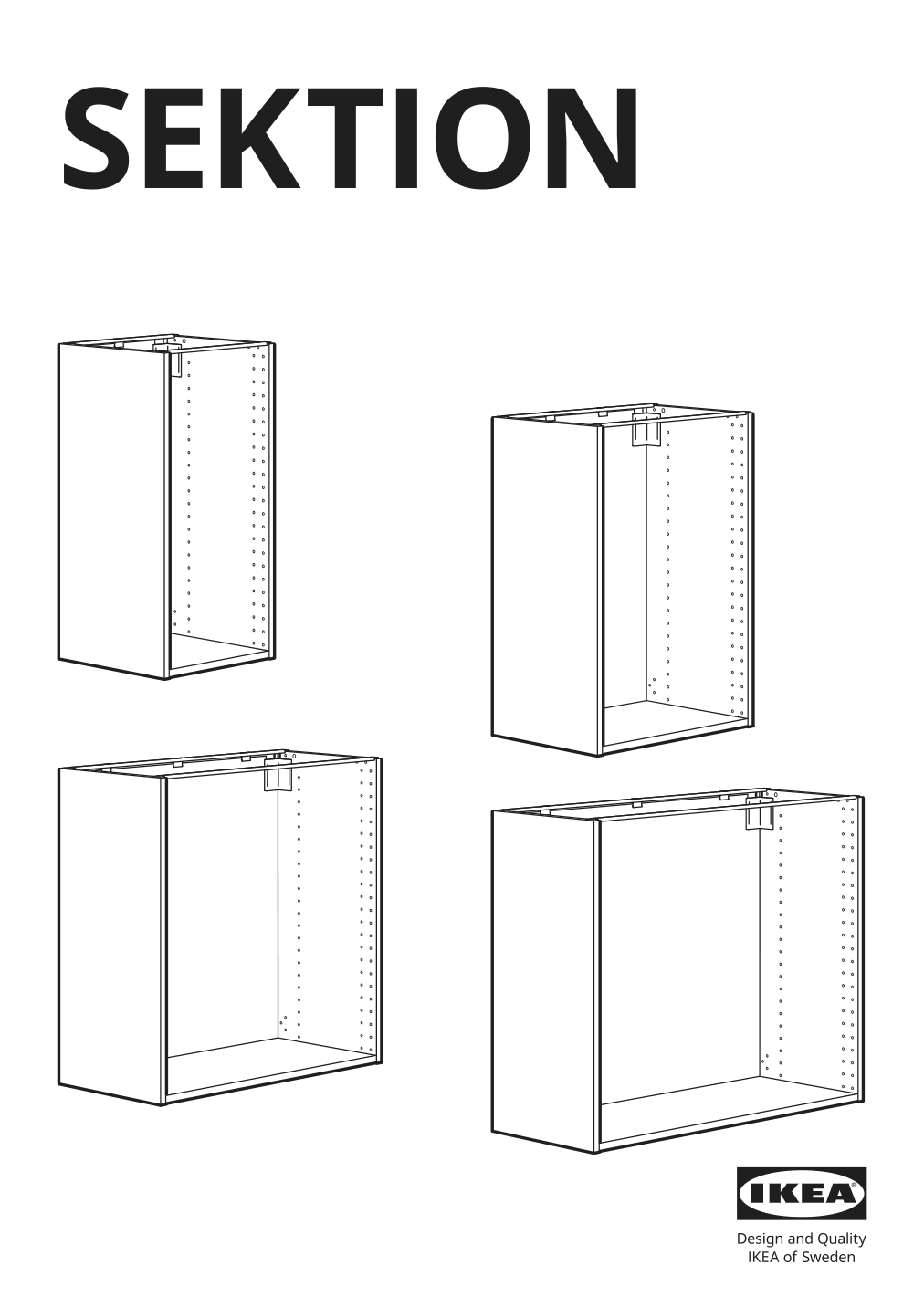 Assembly instructions for IKEA Sektion base cabinet frame white | Page 1 - IKEA SEKTION base cabinet with shelves 094.663.01