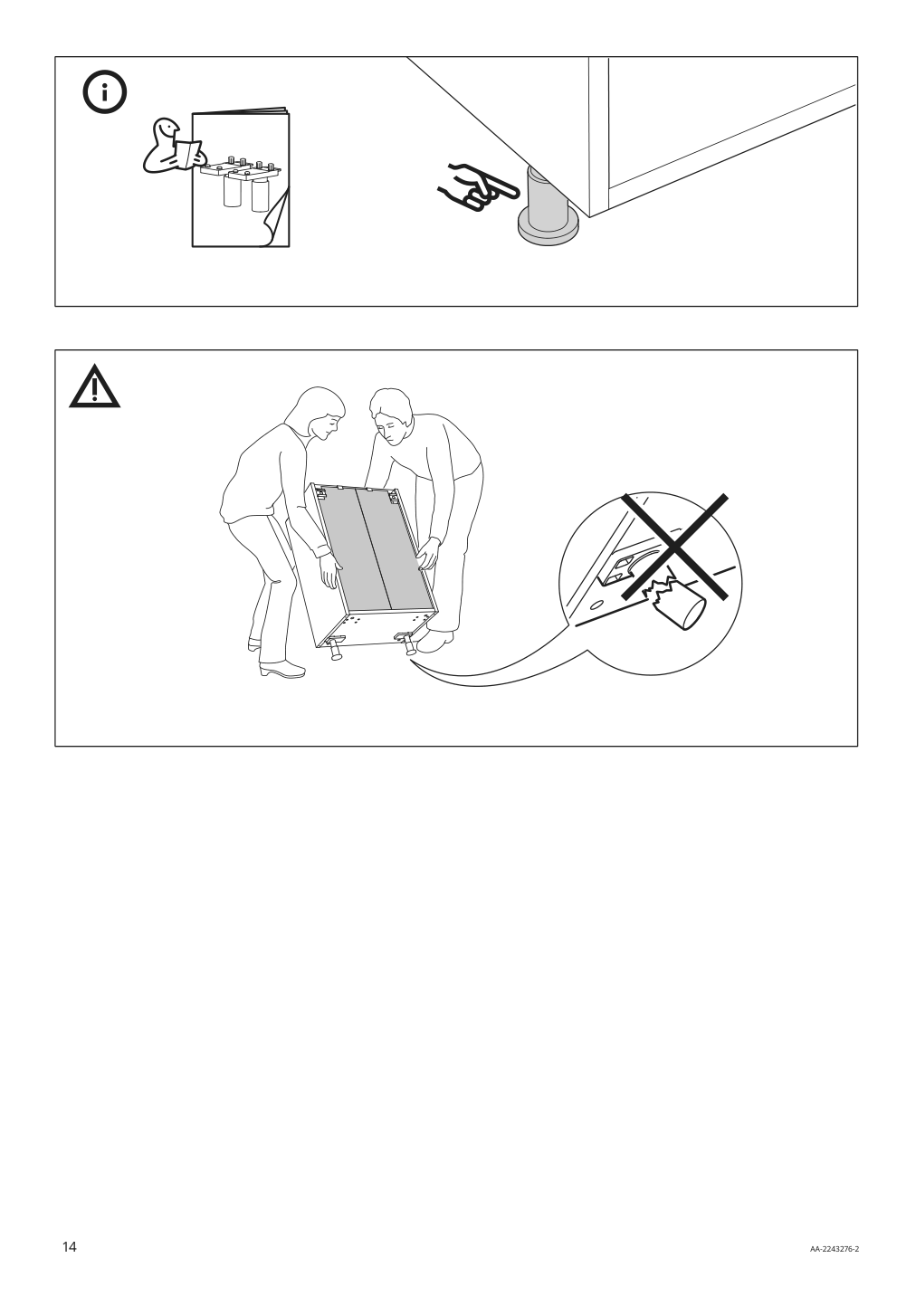 Assembly instructions for IKEA Sektion base cabinet frame white | Page 14 - IKEA SEKTION base cabinet with glass door 494.634.33