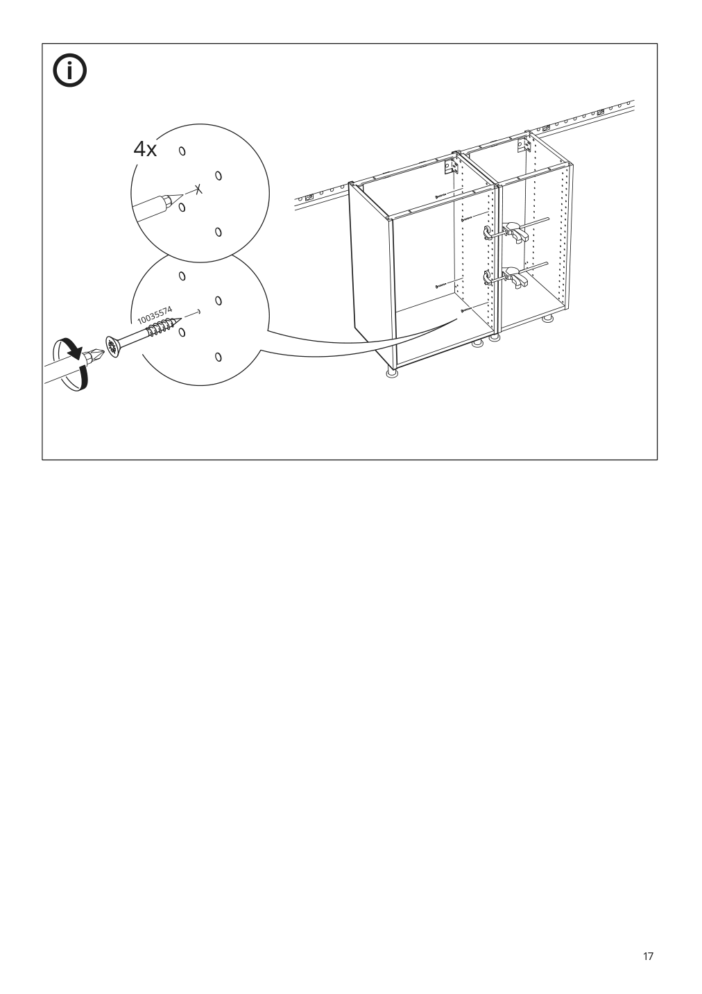 Assembly instructions for IKEA Sektion base cabinet frame white | Page 17 - IKEA SEKTION / MAXIMERA base cabinet with 2 drawers 593.190.39