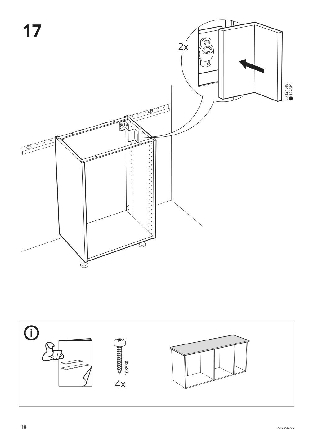 Assembly instructions for IKEA Sektion base cabinet frame white | Page 18 - IKEA SEKTION / MAXIMERA base cabinet with 2 drawers 593.190.39