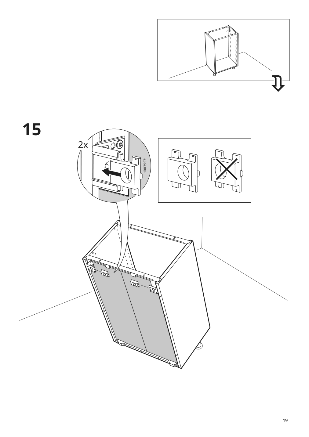 Assembly instructions for IKEA Sektion base cabinet frame white | Page 19 - IKEA SEKTION / MAXIMERA base cabinet with 2 drawers 593.190.39