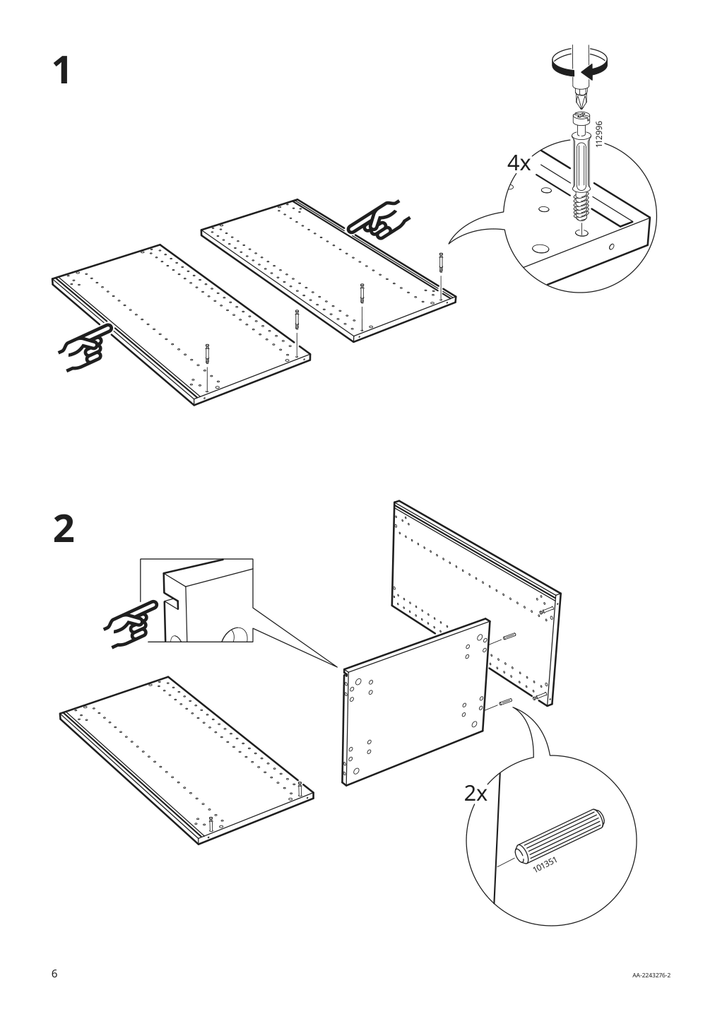 Assembly instructions for IKEA Sektion base cabinet frame white | Page 6 - IKEA SEKTION / MAXIMERA base cabinet with 2 drawers 093.220.01