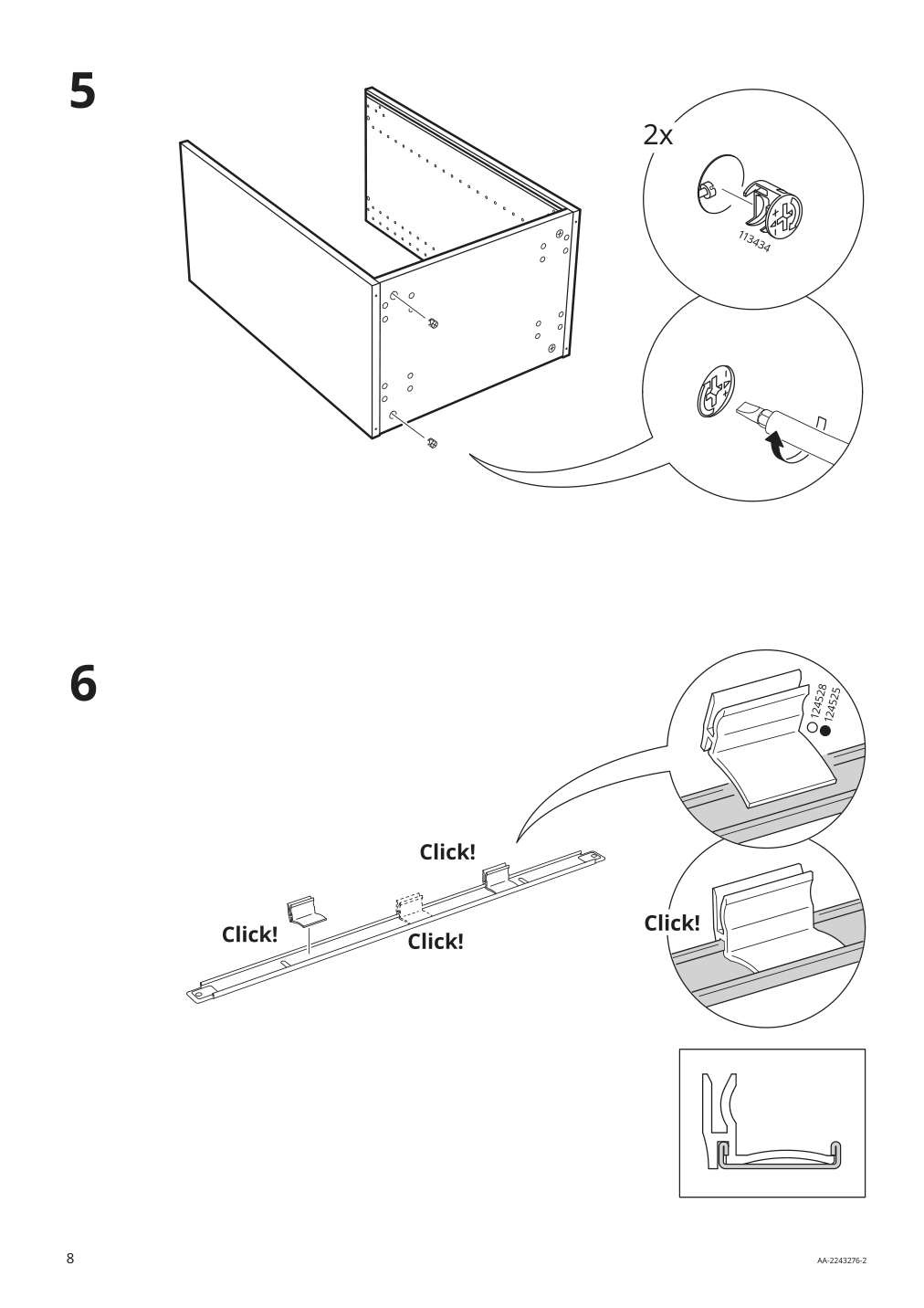 Assembly instructions for IKEA Sektion base cabinet frame white | Page 8 - IKEA SEKTION / MAXIMERA base cabinet with 2 drawers 593.190.39