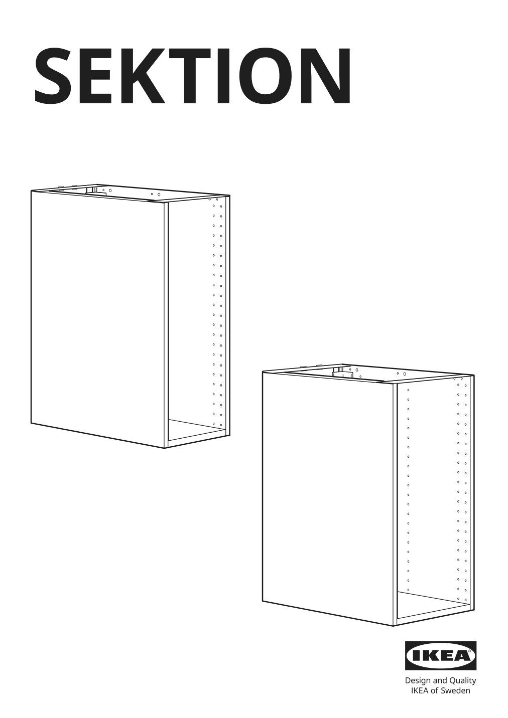 Assembly instructions for IKEA Sektion base cabinet frame white | Page 1 - IKEA SEKTION / MAXIMERA base cabinet with drawer/door 994.632.18