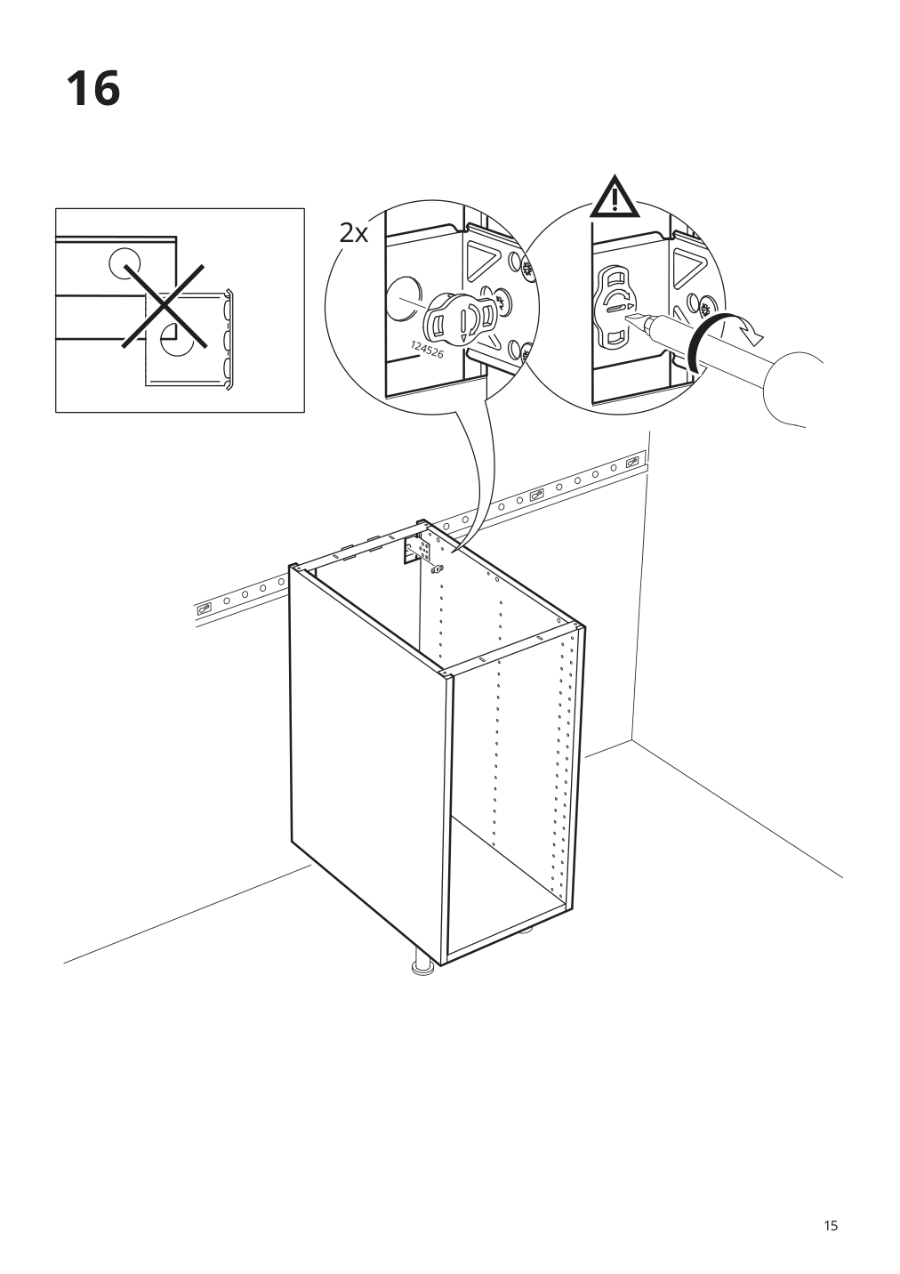 Assembly instructions for IKEA Sektion base cabinet frame white | Page 15 - IKEA SEKTION base cabinet for recycling 893.185.52