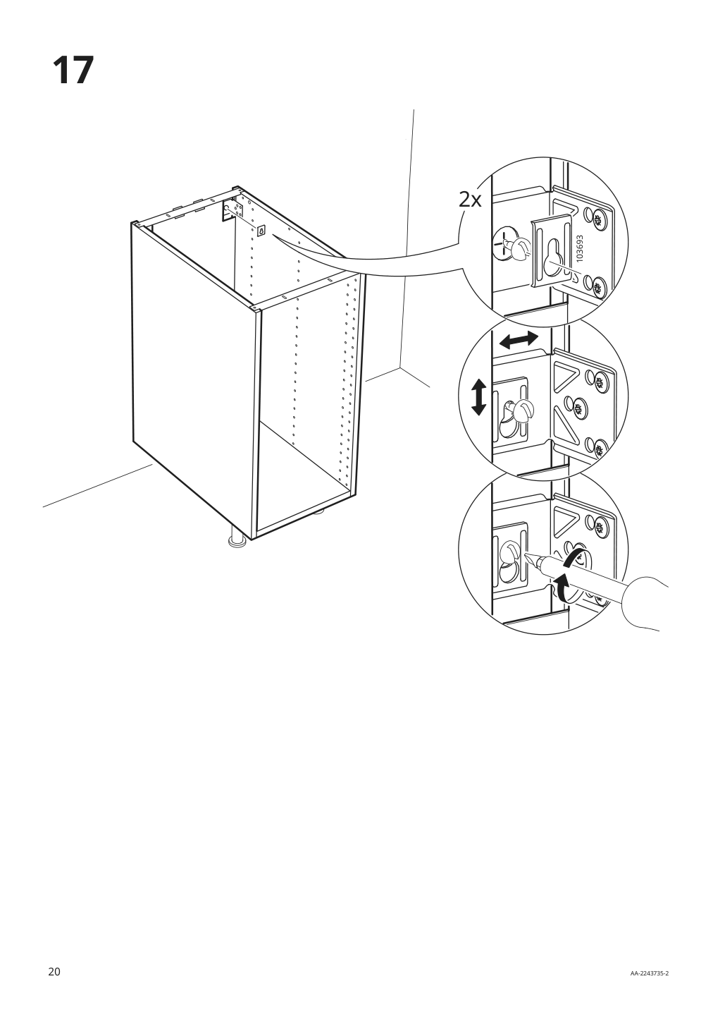 Assembly instructions for IKEA Sektion base cabinet frame white | Page 20 - IKEA SEKTION base cabinet with pull-out storage 793.219.65