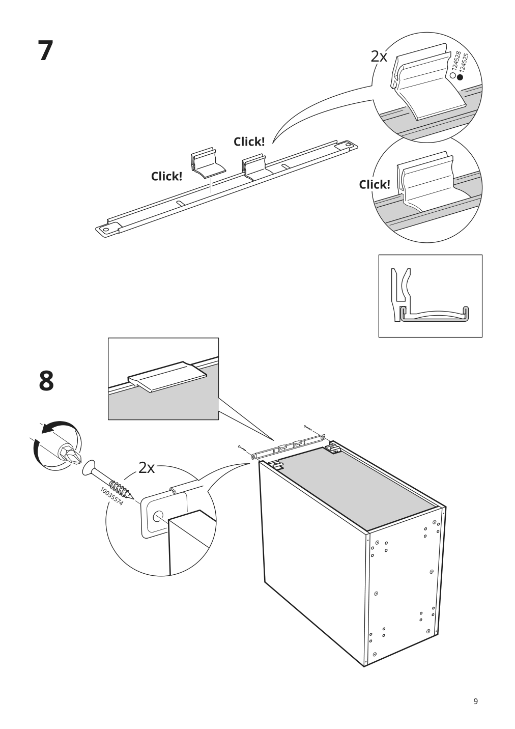 Assembly instructions for IKEA Sektion base cabinet frame white | Page 9 - IKEA SEKTION / MAXIMERA base cab with 2 fronts/3 drawers 293.187.10