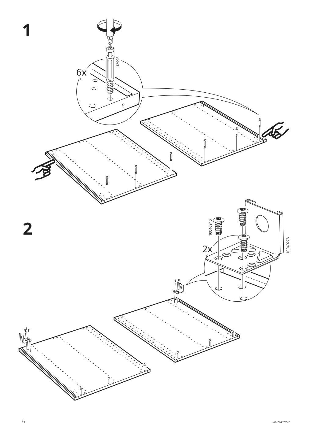 Assembly instructions for IKEA Sektion base cabinet frame white | Page 6 - IKEA SEKTION base cabinet/p-out storage/2 drawer 591.591.11