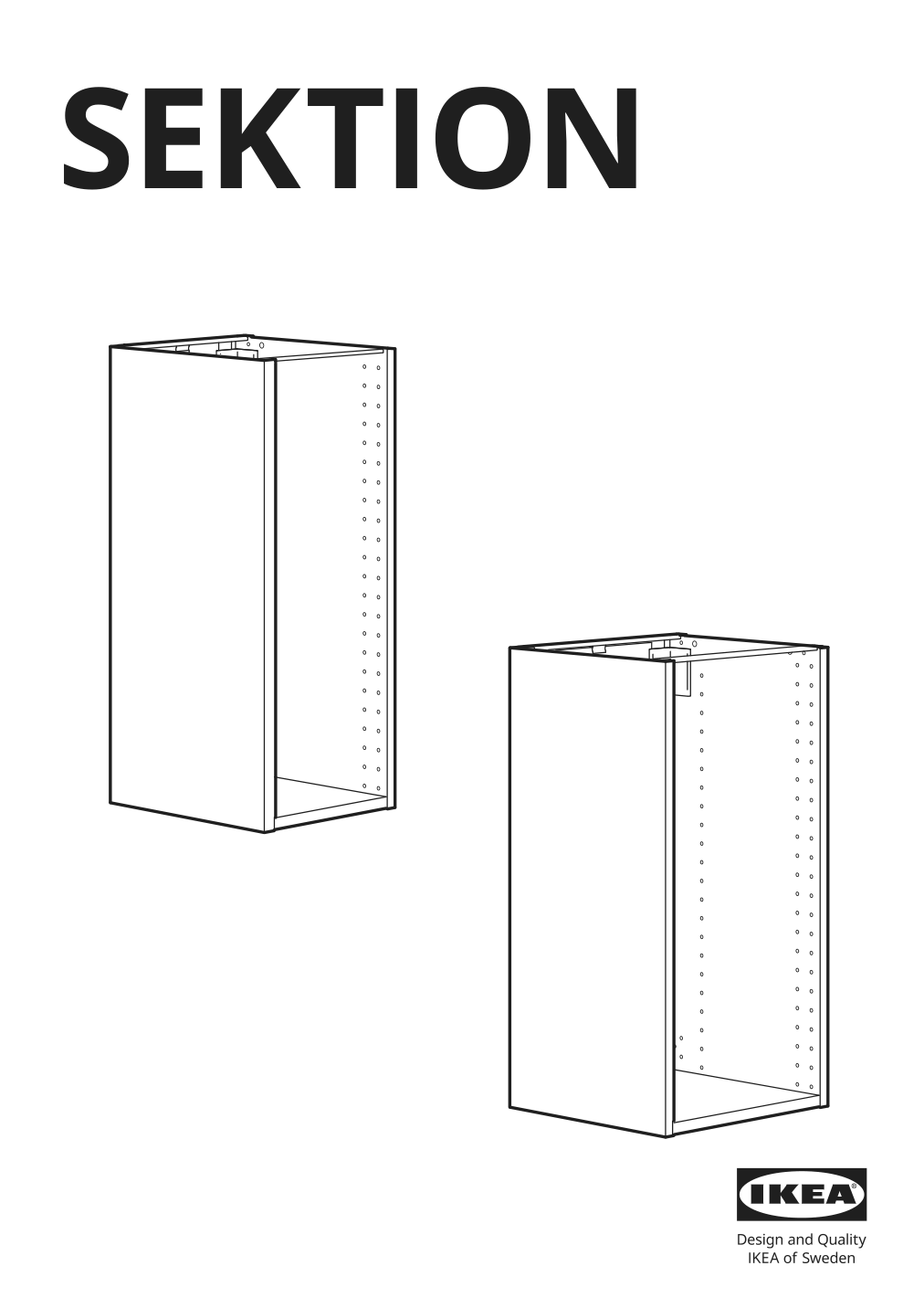 Assembly instructions for IKEA Sektion base cabinet frame white | Page 1 - IKEA SEKTION / MAXIMERA base cabinet with 3 drawers 593.085.64