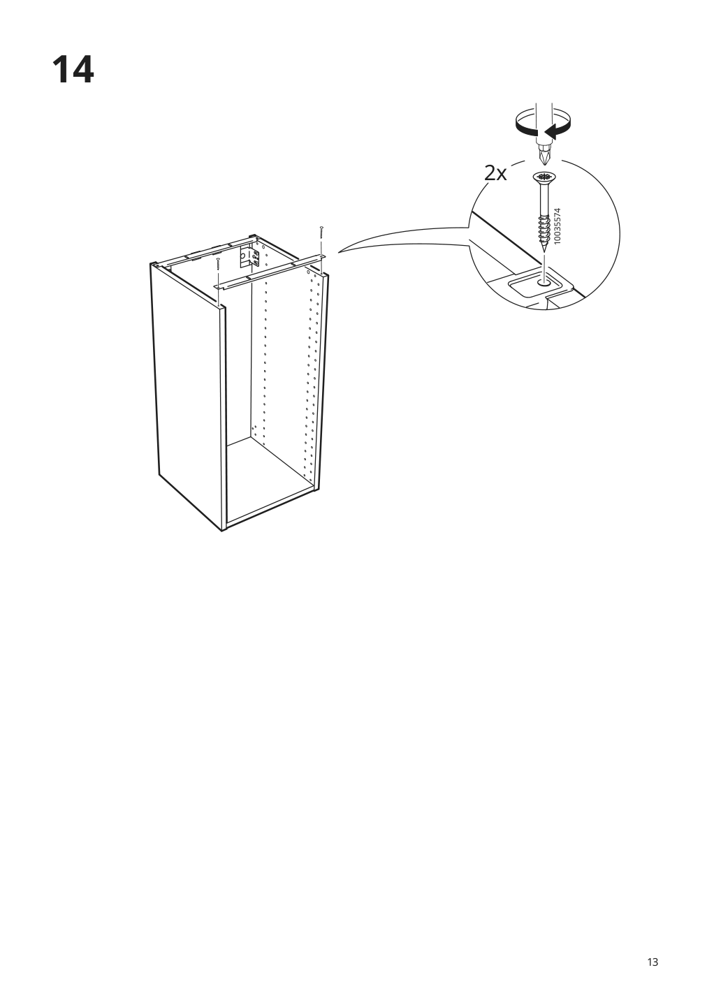 Assembly instructions for IKEA Sektion base cabinet frame white | Page 13 - IKEA SEKTION / MAXIMERA base cabinet with 3 drawers 593.085.64