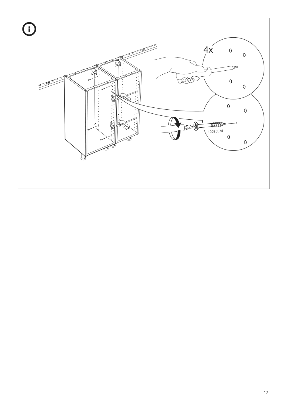 Assembly instructions for IKEA Sektion base cabinet frame white | Page 17 - IKEA SEKTION / MAXIMERA base cabinet with 3 drawers 593.085.64