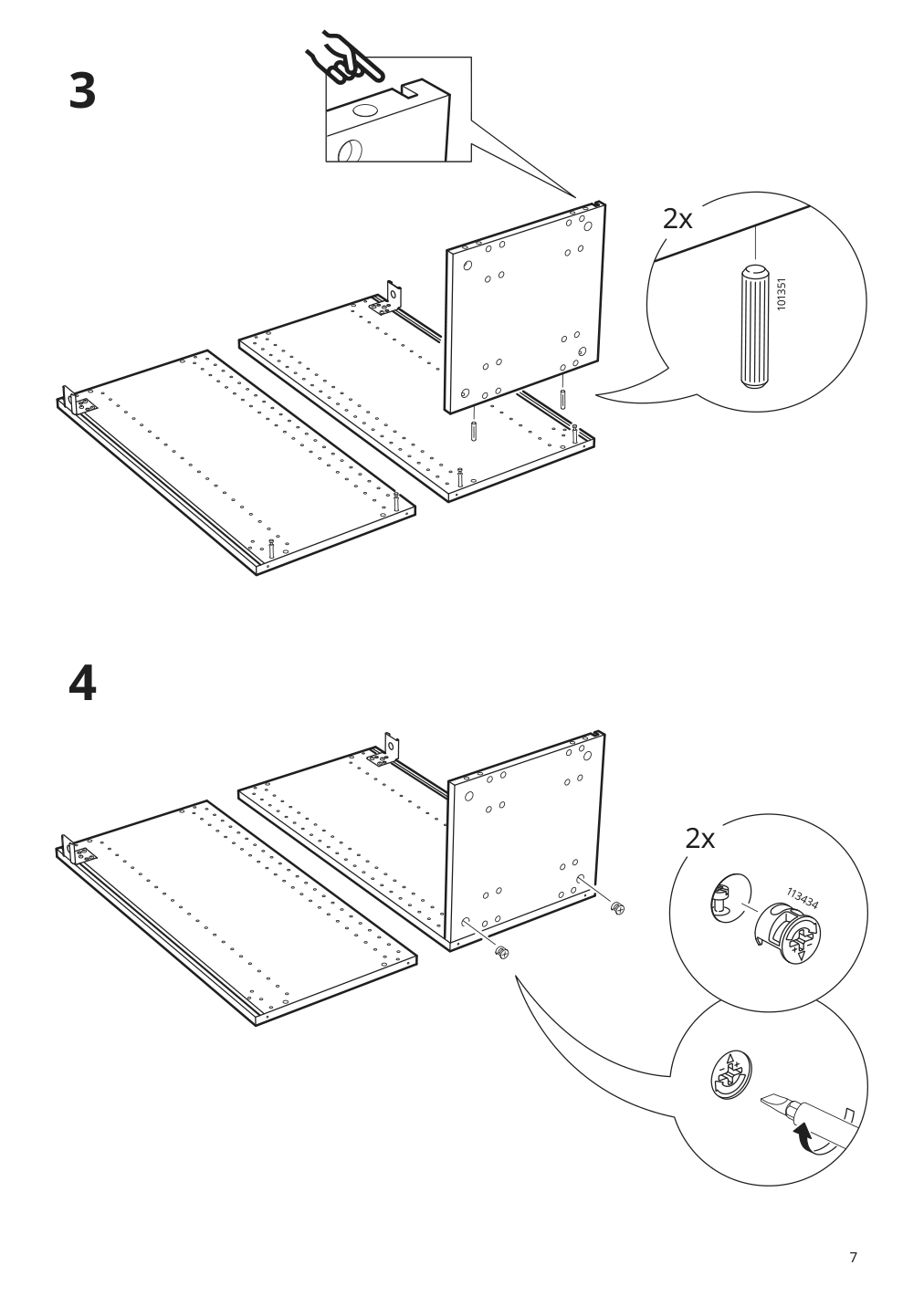 Assembly instructions for IKEA Sektion base cabinet frame white | Page 7 - IKEA SEKTION / MAXIMERA base cabinet with 3 drawers 593.085.64