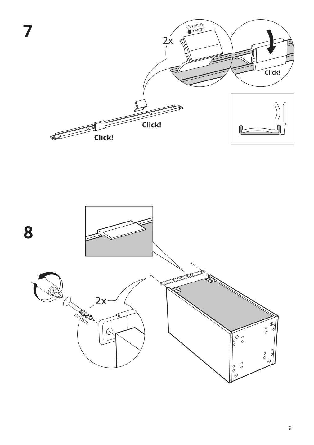 Assembly instructions for IKEA Sektion base cabinet frame white | Page 9 - IKEA SEKTION / MAXIMERA base cabinet with 3 drawers 593.085.64