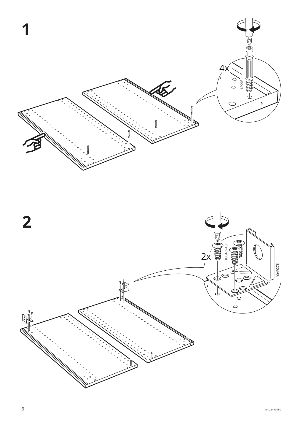 Assembly instructions for IKEA Sektion base cabinet frame white | Page 6 - IKEA SEKTION / MAXIMERA base cabinet with 1 door/3 drawers 193.655.75