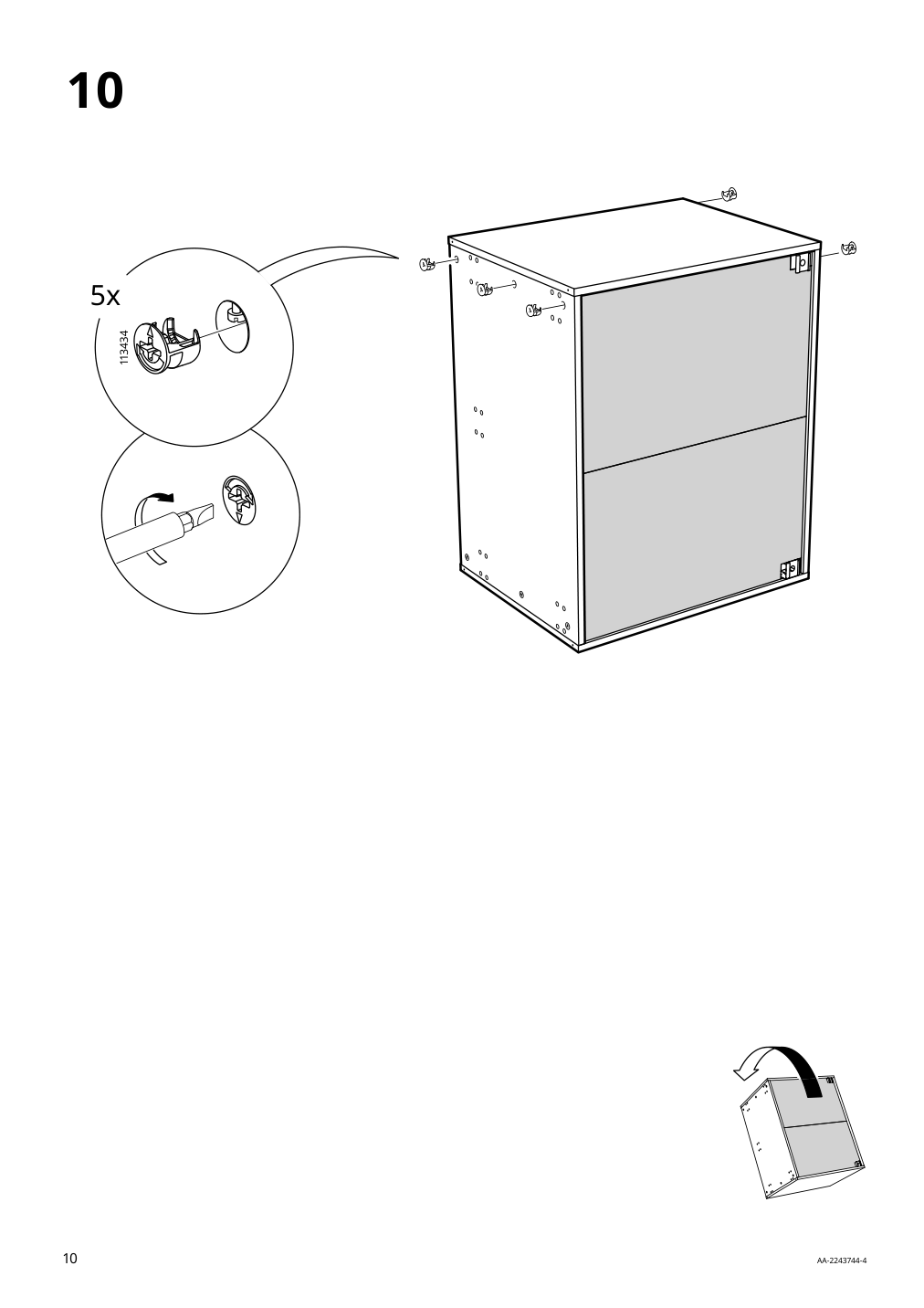 Assembly instructions for IKEA Sektion base corner cabinet frame white | Page 10 - IKEA SEKTION corner base cabinet with carousel 793.839.58