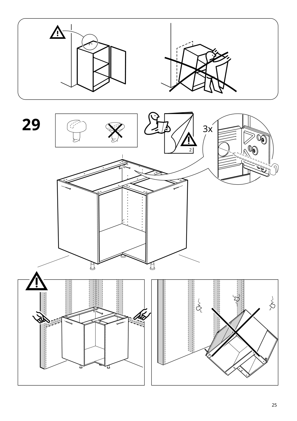 Assembly instructions for IKEA Sektion base corner cabinet frame white | Page 25 - IKEA SEKTION corner base cabinet with carousel 193.774.46