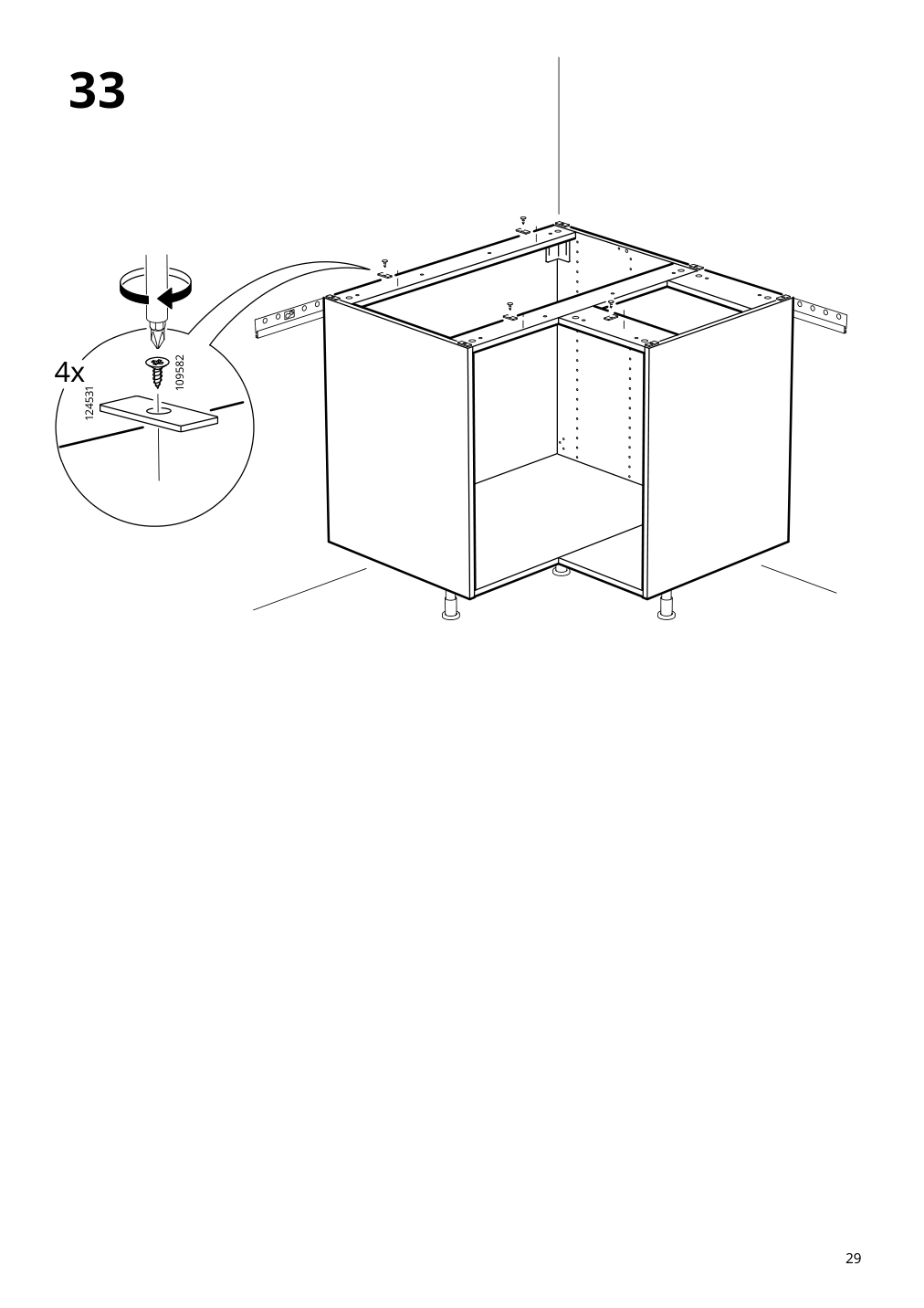 Assembly instructions for IKEA Sektion base corner cabinet frame white | Page 29 - IKEA SEKTION corner base cabinet with carousel 793.839.58