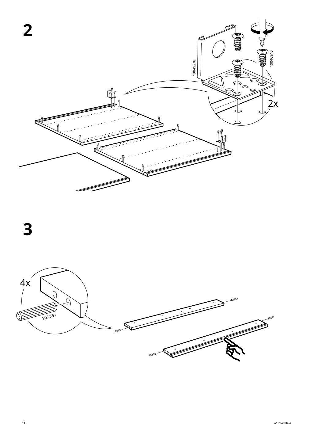 Assembly instructions for IKEA Sektion base corner cabinet frame white | Page 6 - IKEA SEKTION corner base cabinet with carousel 293.394.06