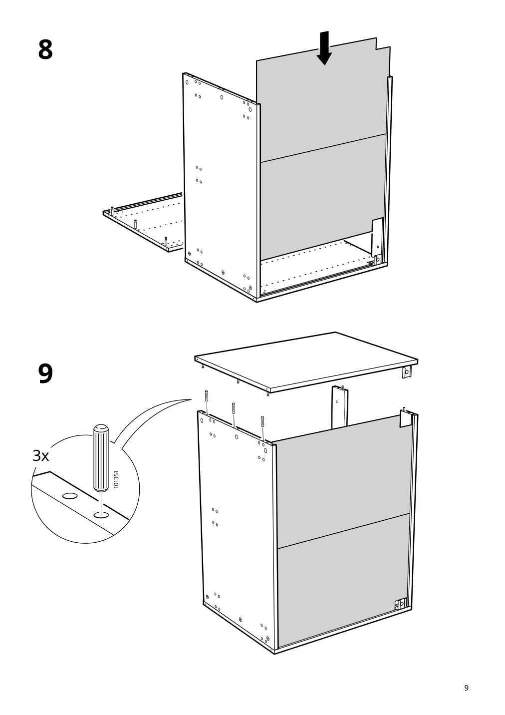 Assembly instructions for IKEA Sektion base corner cabinet frame white | Page 9 - IKEA SEKTION corner base cabinet with carousel 493.222.97