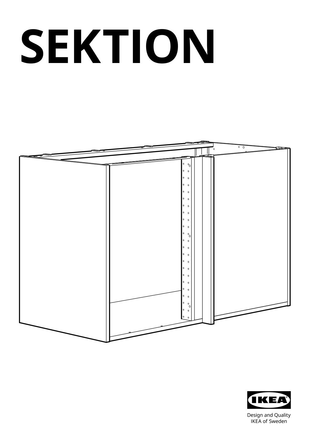 Assembly instructions for IKEA Sektion base corner cabinet frame white | Page 1 - IKEA SEKTION corner base cabinet with shelf 894.528.47