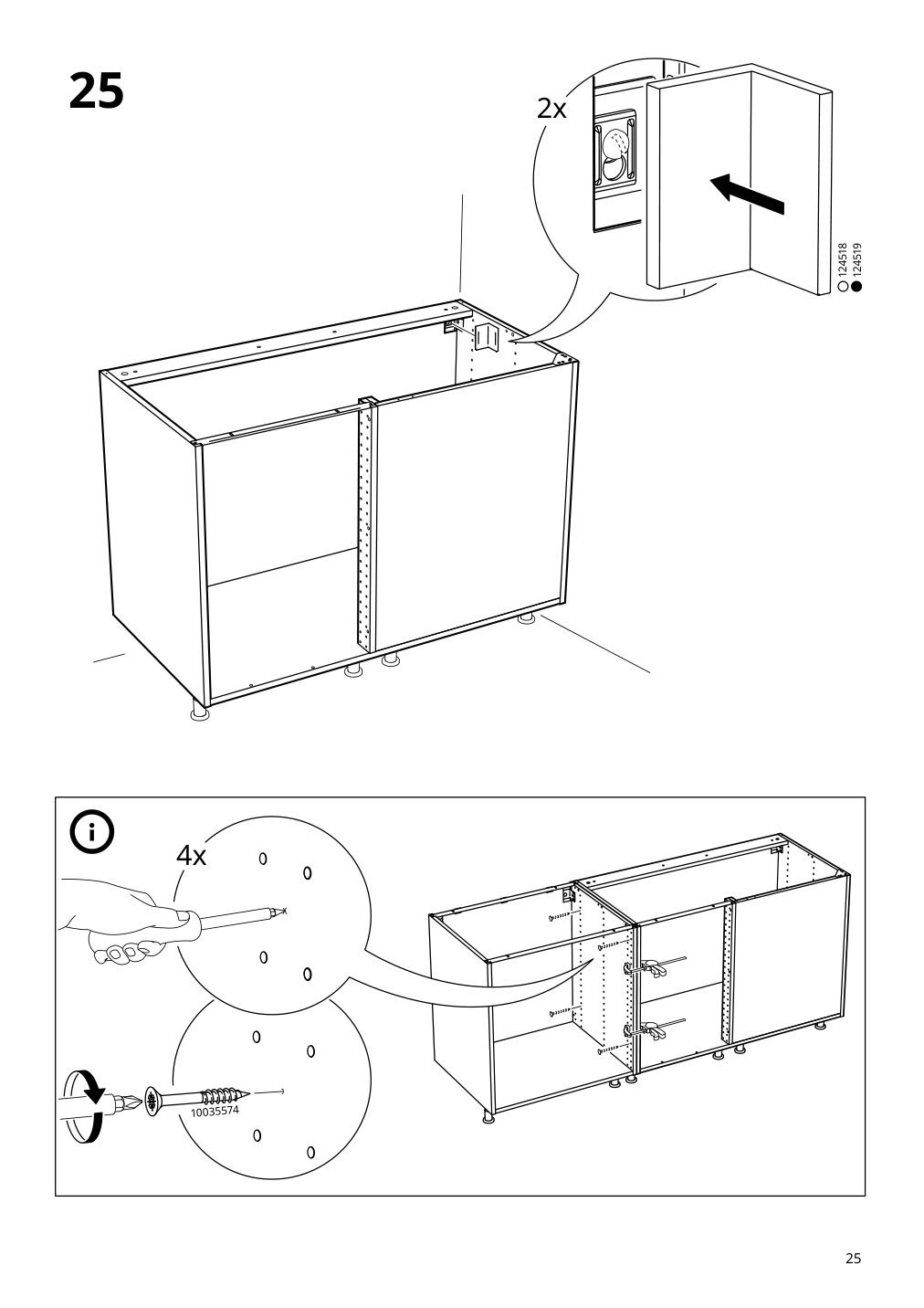 Assembly instructions for IKEA Sektion base corner cabinet frame white | Page 25 - IKEA SEKTION corner base cab w pull-out fitting 494.561.21